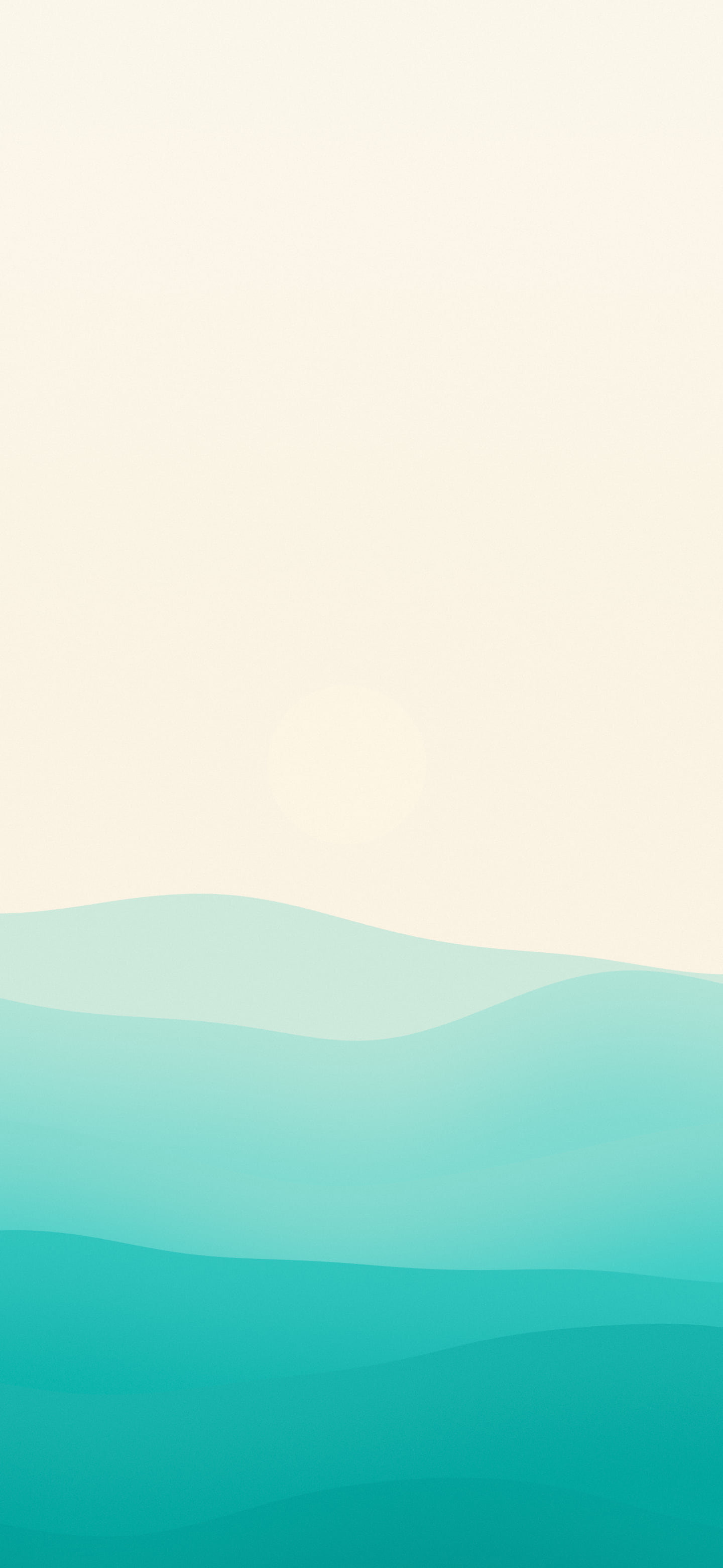 Turquoise and Cream Minimalist Desert Dunes wallpaper for iPhone and Android