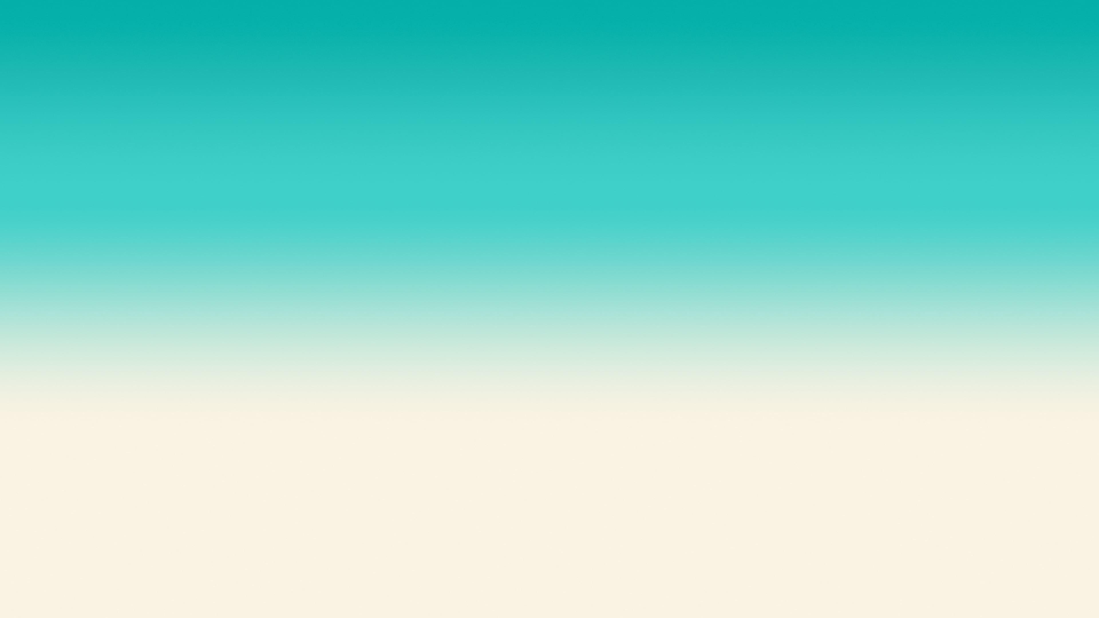 Turquoise and Cream Ombre Gradient desktop wallpaper in 4K
