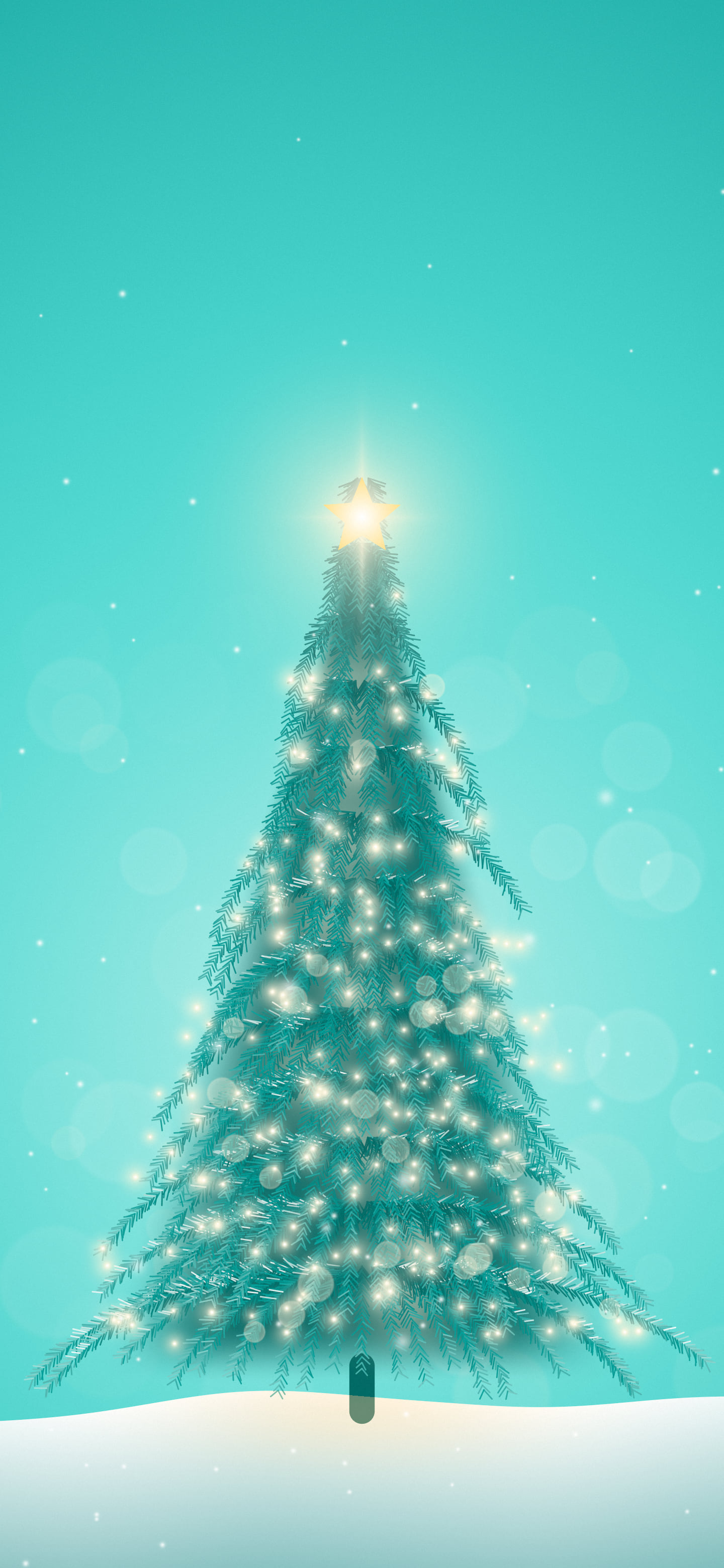 Turquoise Christmas Tree wallpaper for iPhone and Android