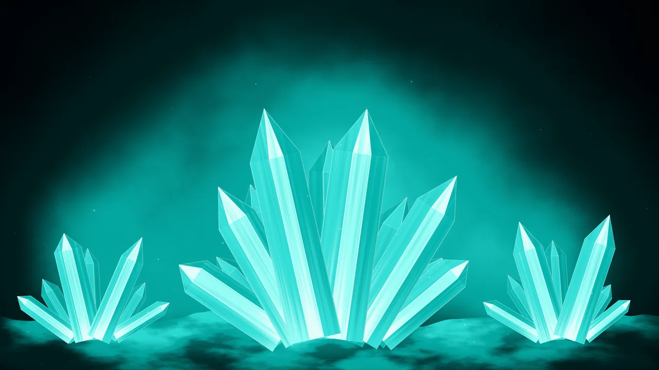 Turquoise Crystal Cluster desktop wallpaper in 4K