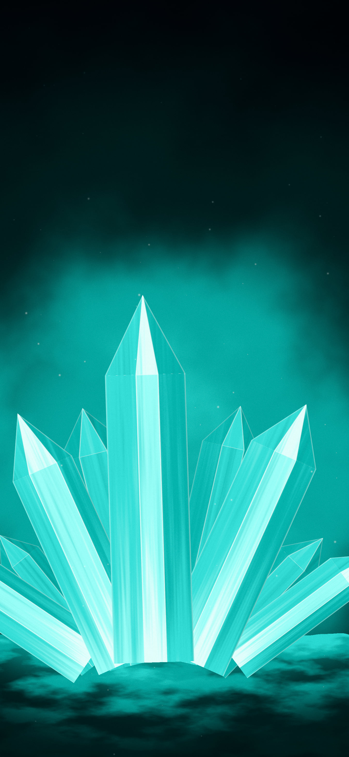 Turquoise Crystal Cluster wallpaper for iPhone and Android