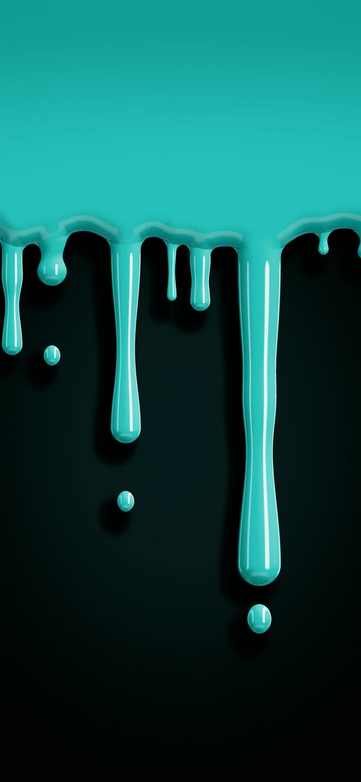 Turquoise Dripping Slime wallpaper for iPhone and Android