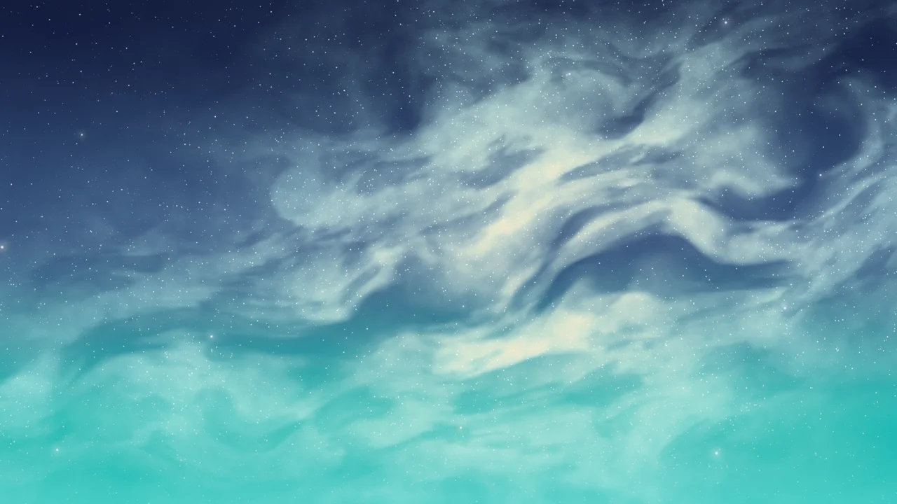 Turquoise Galaxy Core desktop wallpaper in 4K