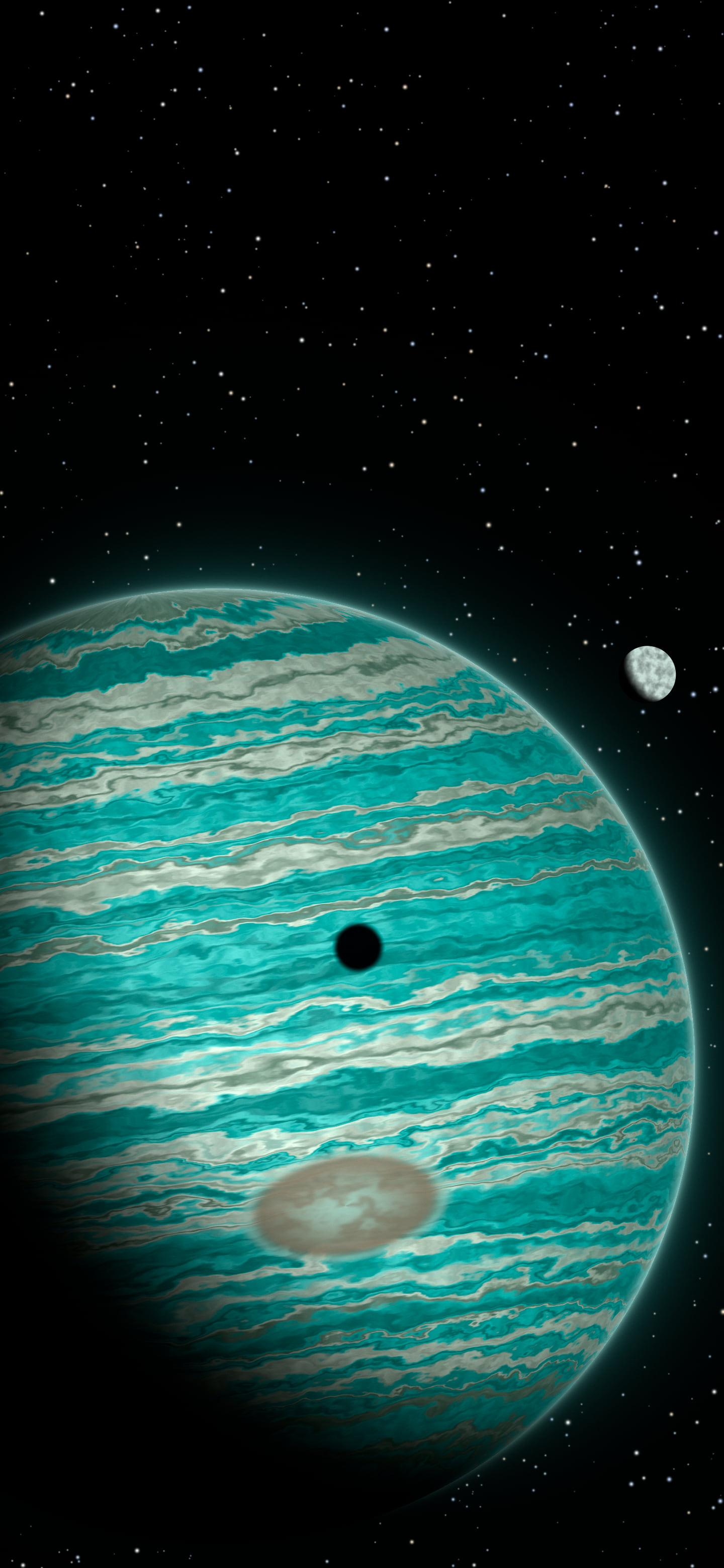 Turquoise Jupiter wallpaper for iPhone and Android