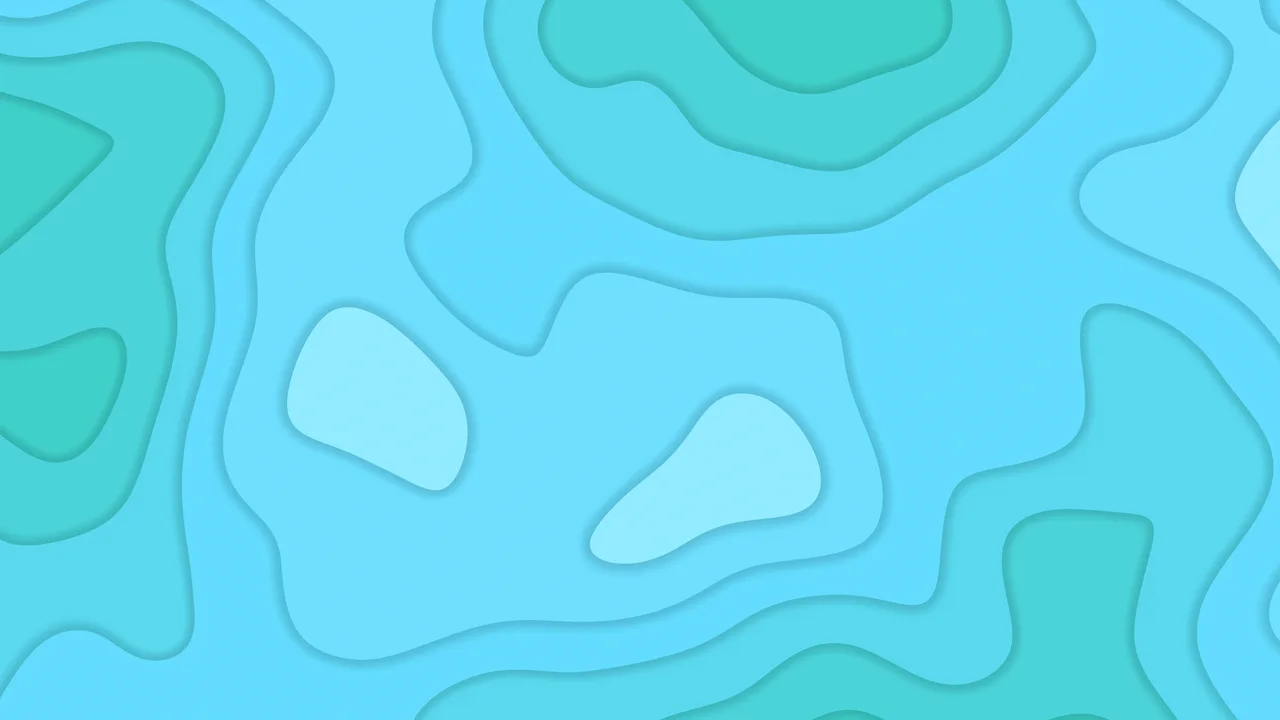 Turquoise Layered Topographic desktop wallpaper in 4K