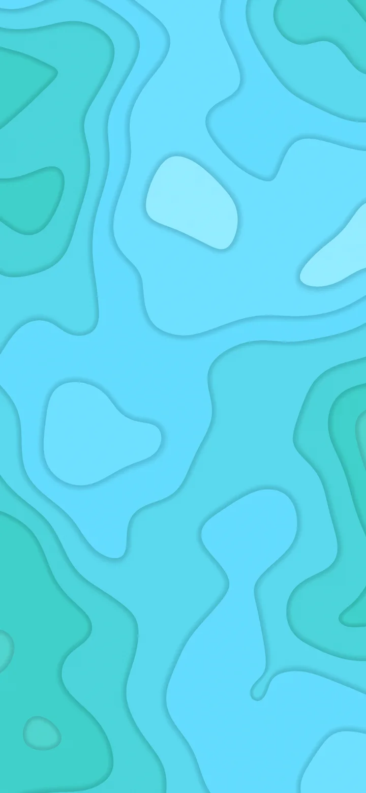 Turquoise Layered Topographic wallpaper for iPhone and Android