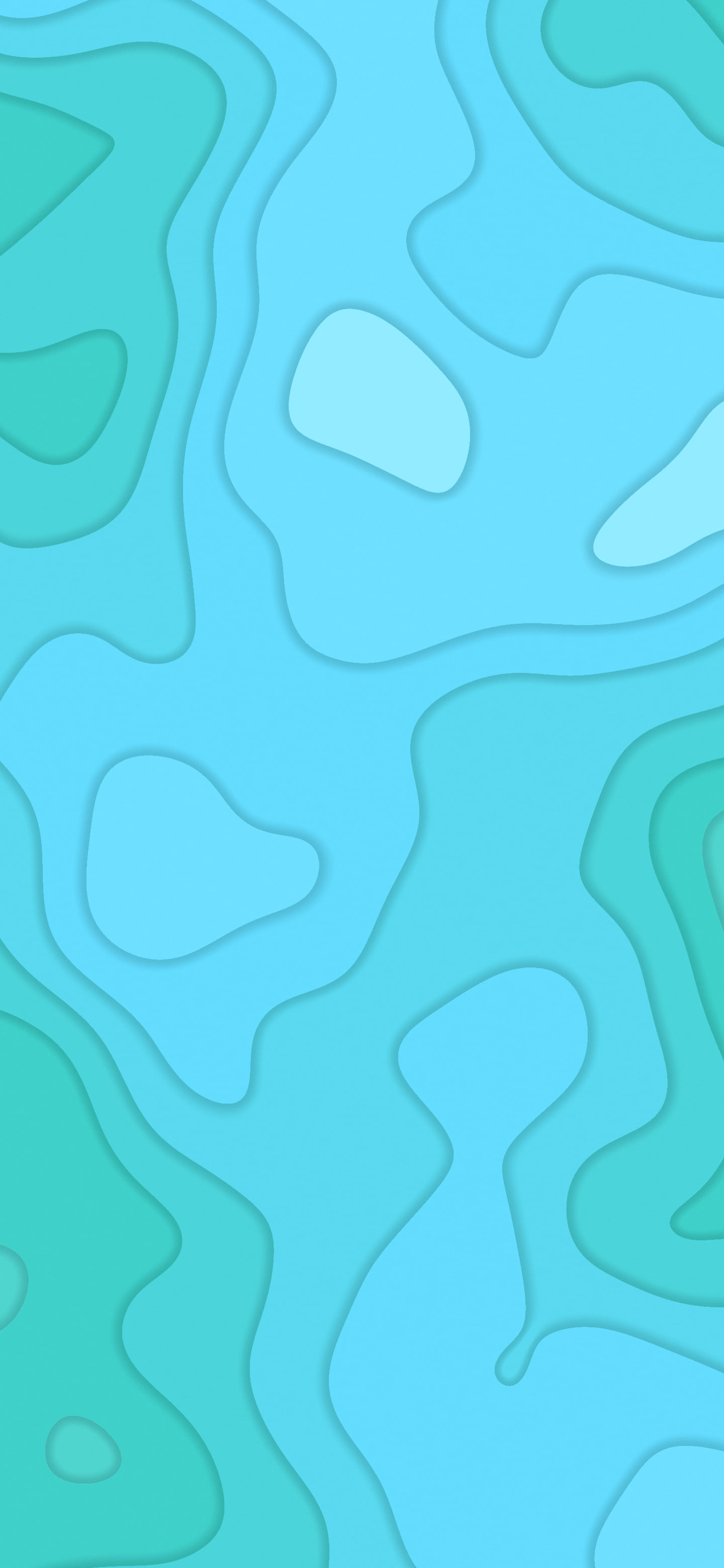 Turquoise Layered Topographic wallpaper for iPhone and Android