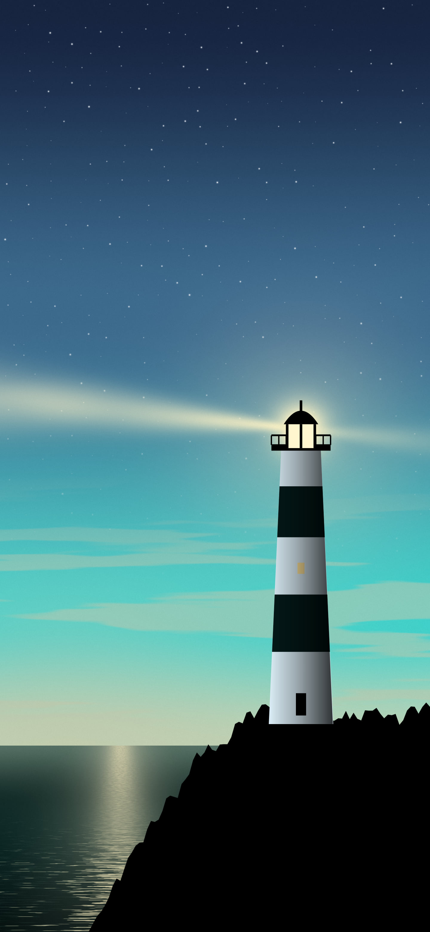 Turquoise Lighthouse wallpaper for iPhone and Android