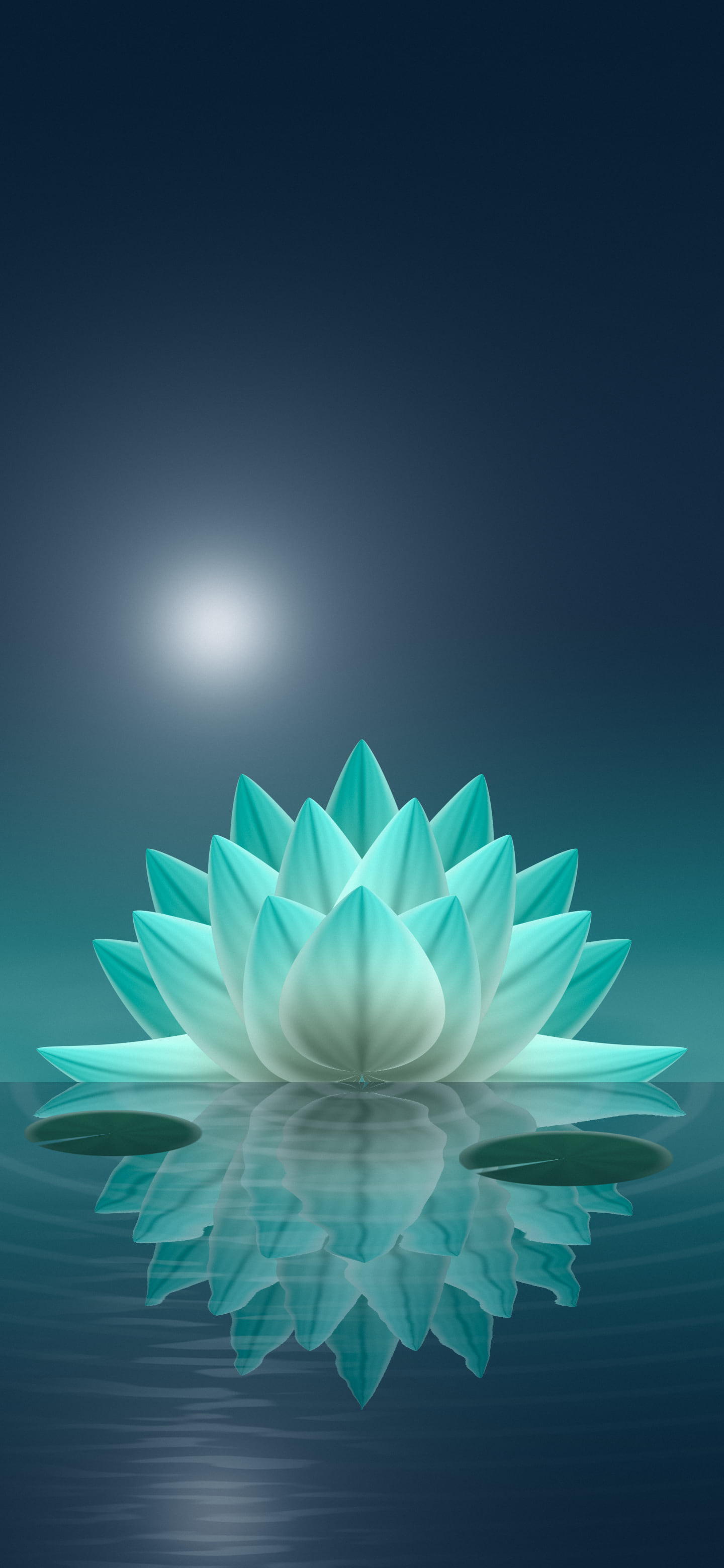 Turquoise Lotus Flower wallpaper for iPhone and Android
