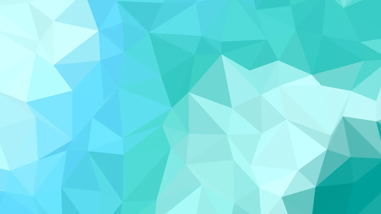 Turquoise Low Poly desktop wallpaper in 4K