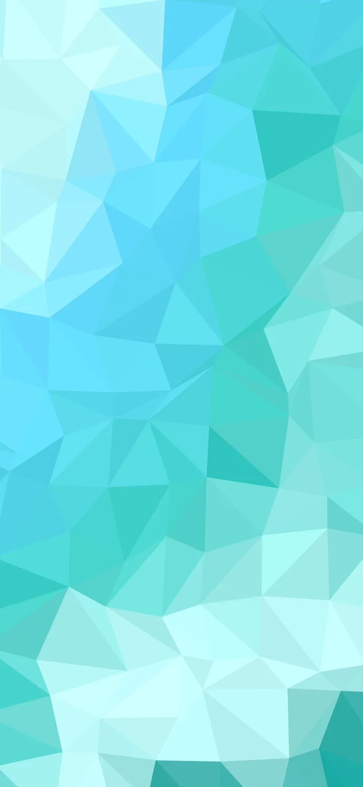 Turquoise Low Poly wallpaper for iPhone and Android
