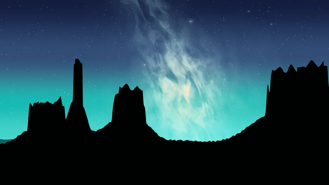 Turquoise Milky Way over the Desert desktop wallpaper in 4K