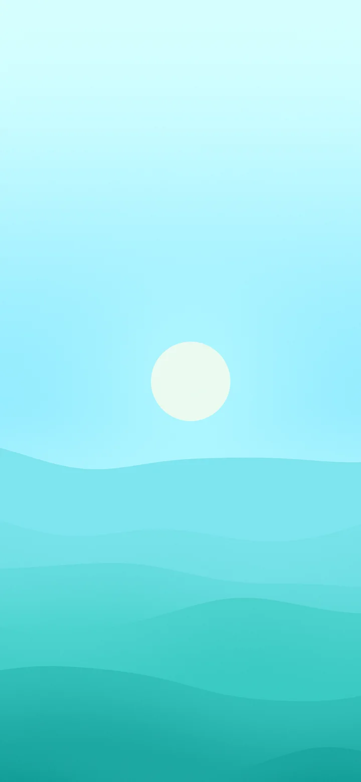 Turquoise Minimalist Desert Dunes wallpaper for iPhone and Android