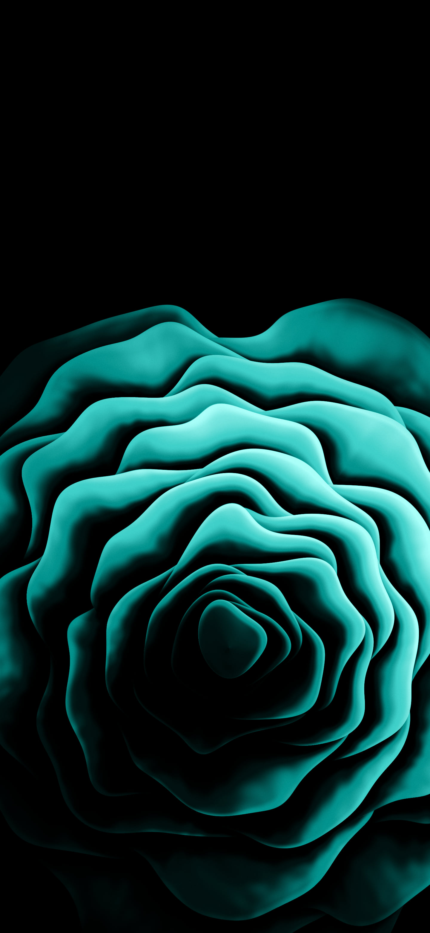 Turquoise Rose from Above wallpaper for iPhone and Android