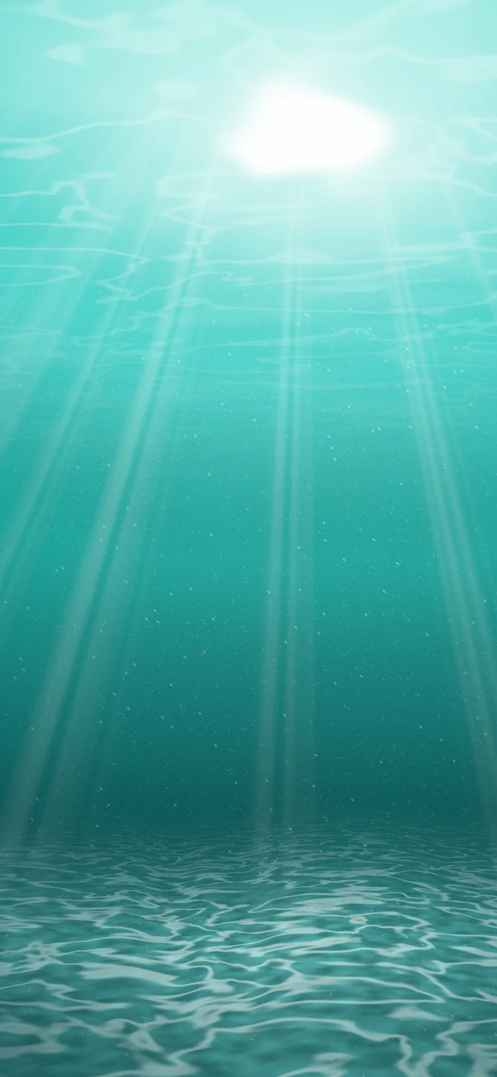 Turquoise Underwater Sun Rays wallpaper for iPhone and Android