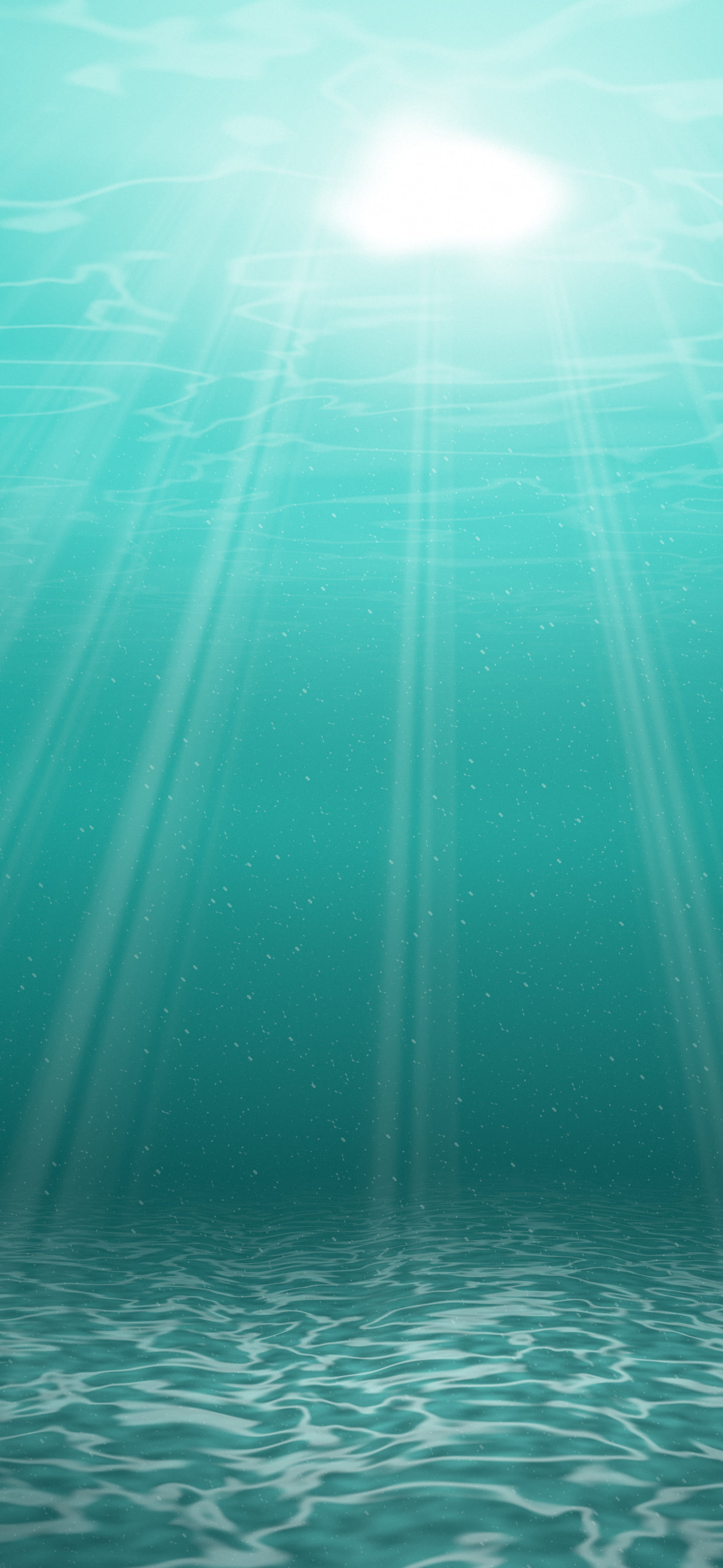 Turquoise Underwater Sun Rays wallpaper for iPhone and Android