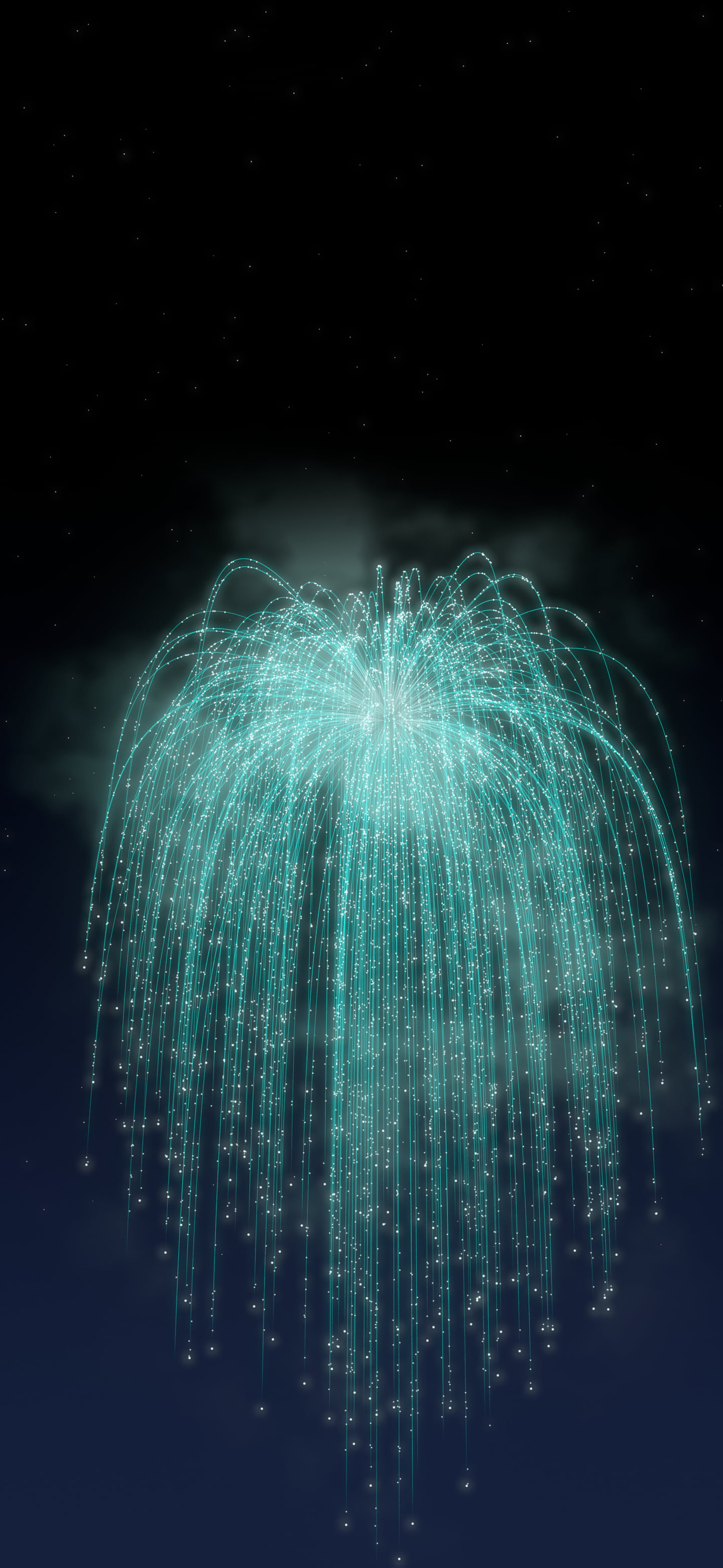 Turquoise Willow Fireworks wallpaper for iPhone and Android