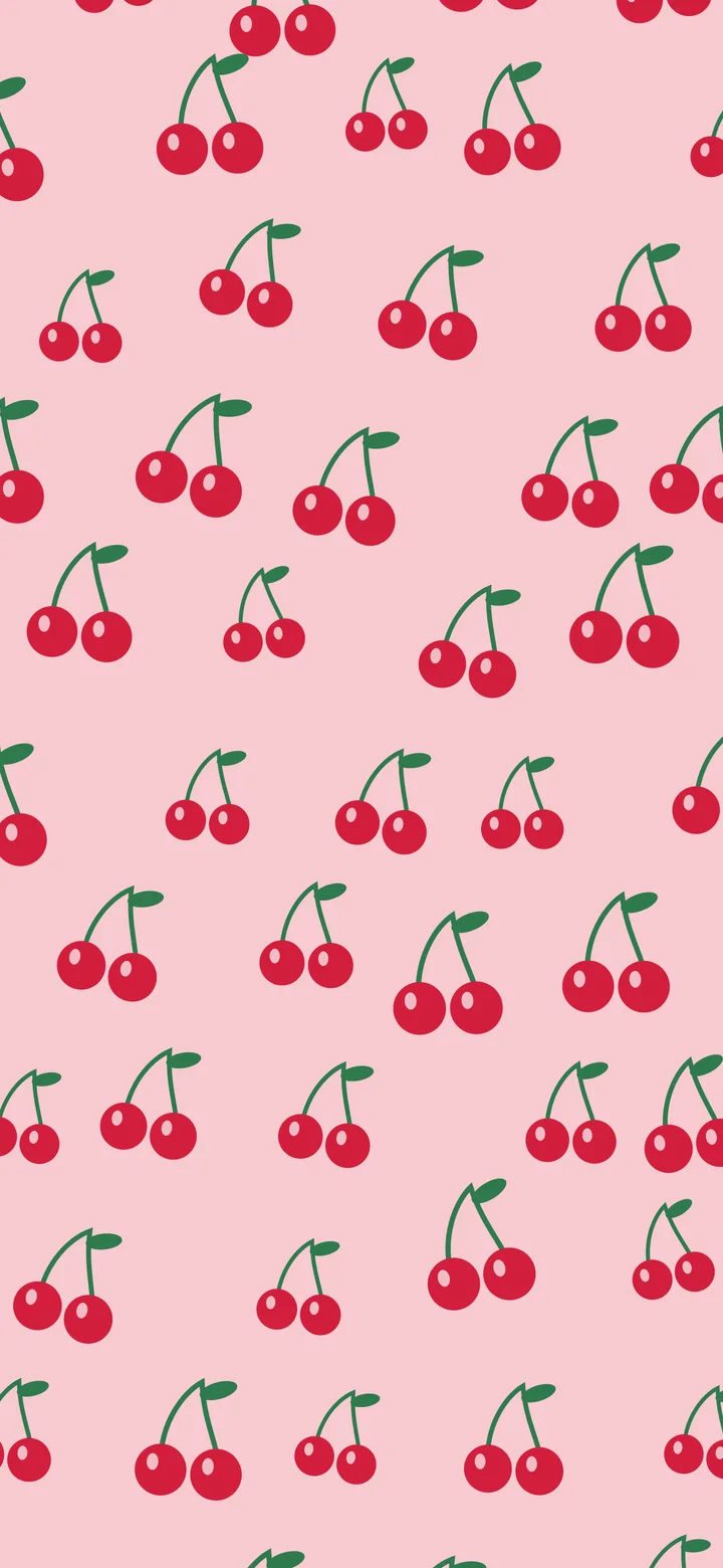Valentine Cherry Pattern wallpaper for iPhone and Android