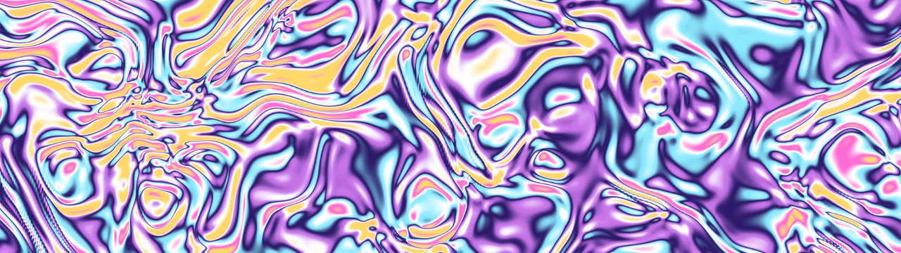 Vaporwave Holographic Foil dual monitor wallpaper, 7680 × 2160