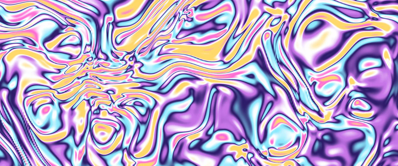 Vaporwave Holographic Foil ultrawide wallpaper, 3440 × 1440
