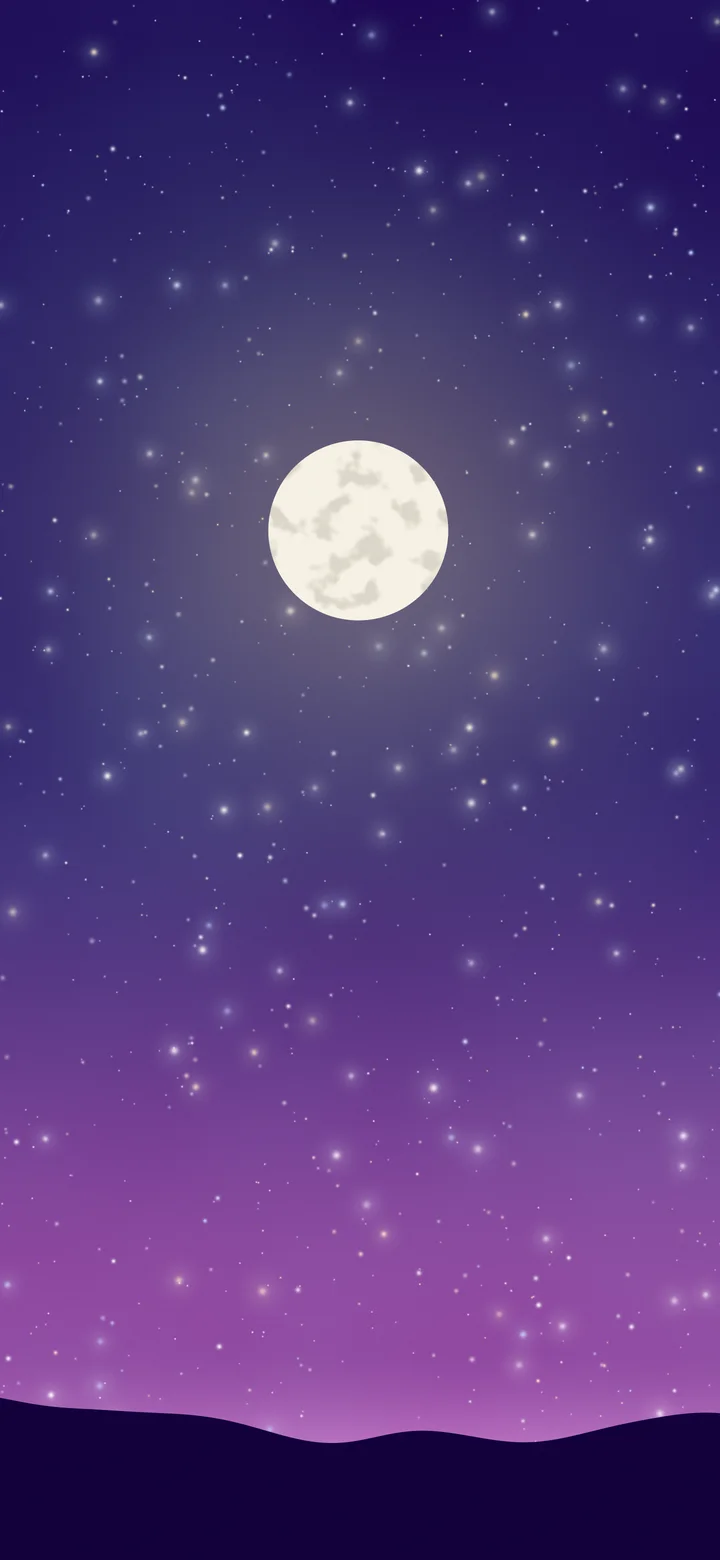 Vaporwave Moon and Stars Night Sky wallpaper for iPhone and Android