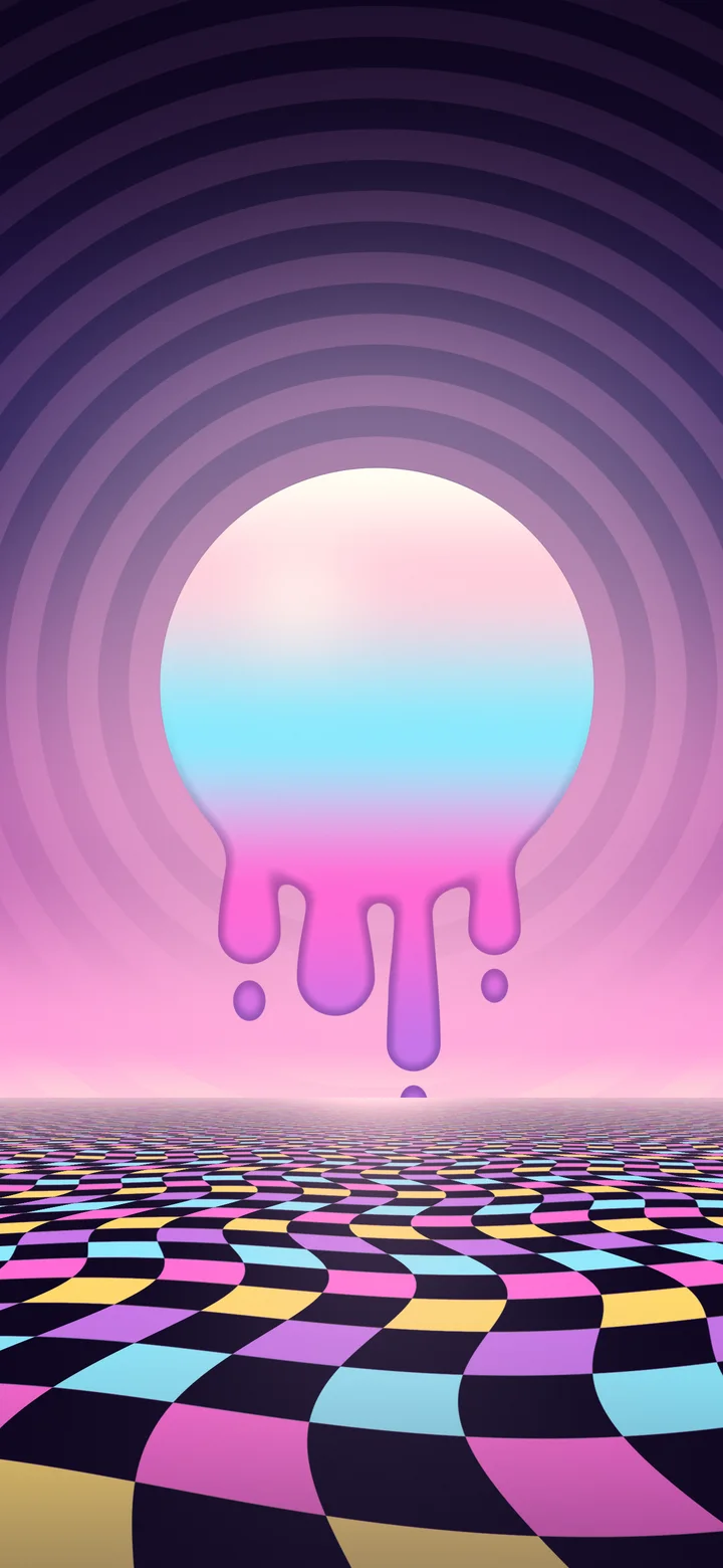 Vaporwave Trippy Melting Sun wallpaper for iPhone and Android
