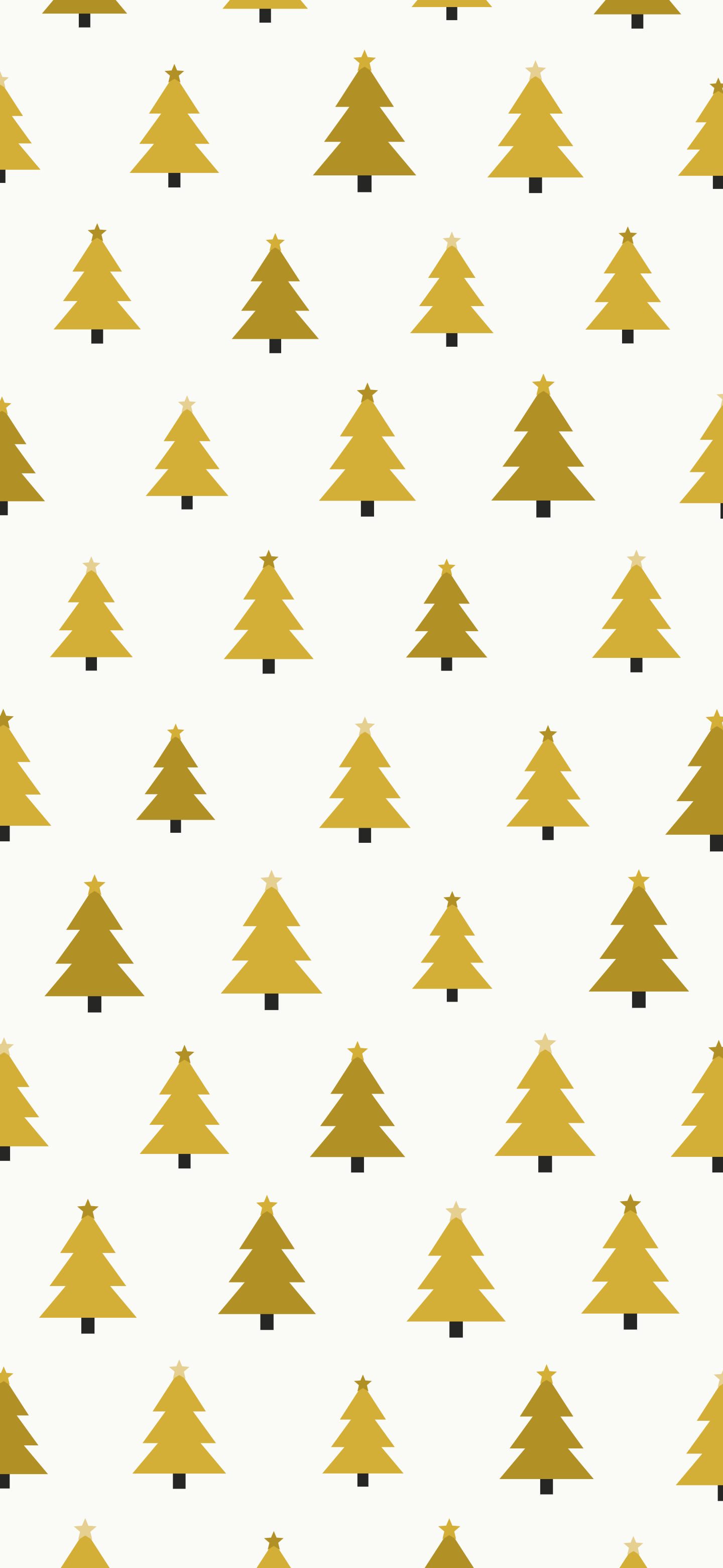 White and Gold Christmas Tree Pattern wallpaper for iPhone and Android