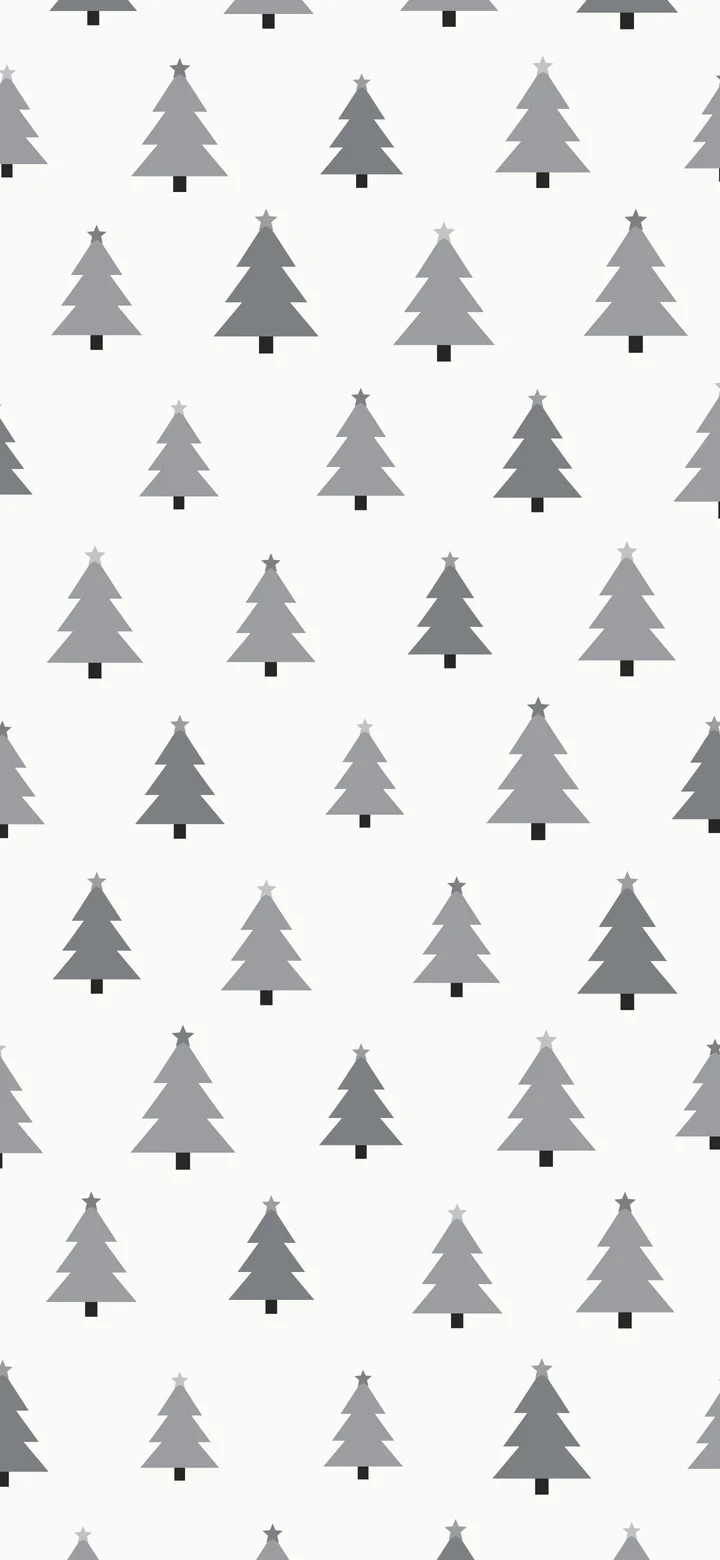 White and Gray Christmas Tree Pattern wallpaper for iPhone and Android