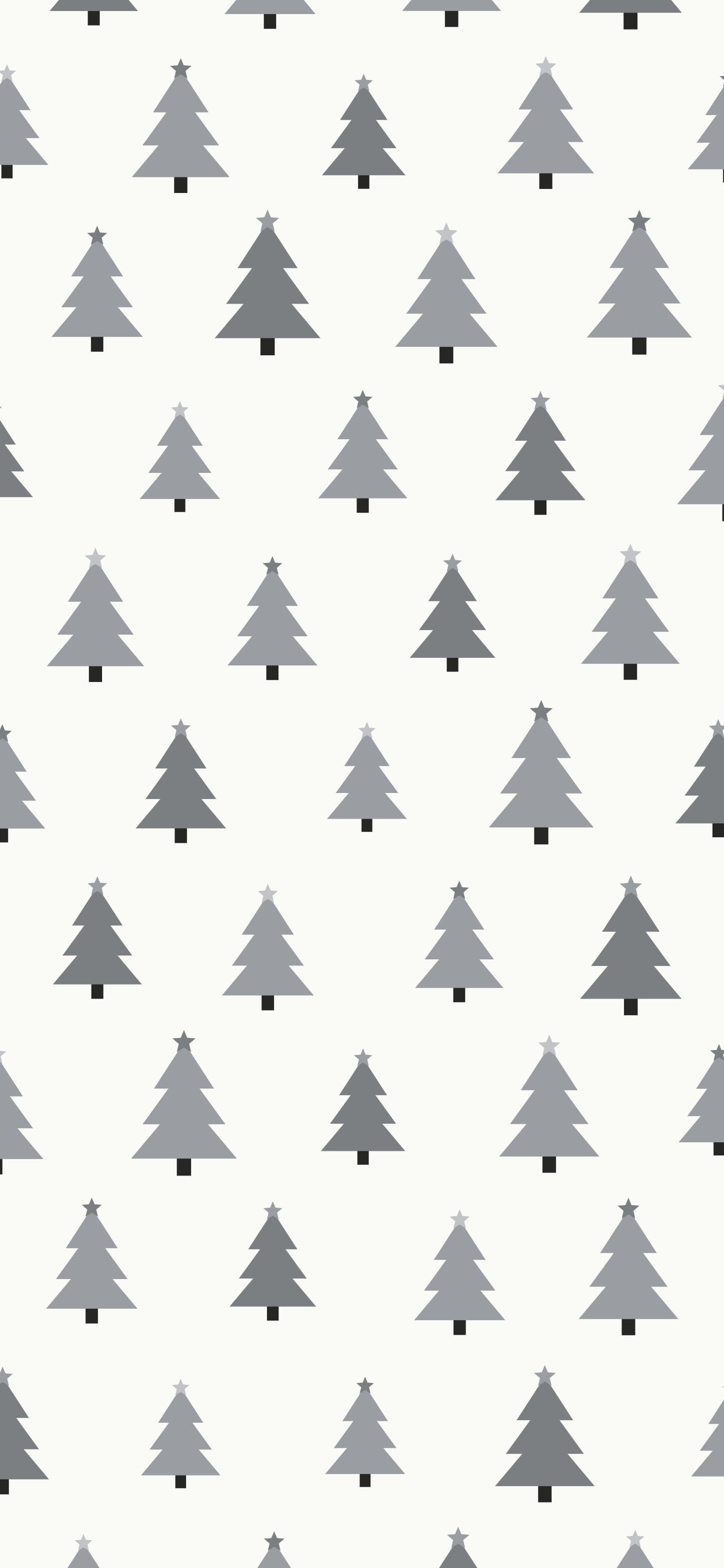 White and Gray Christmas Tree Pattern wallpaper for iPhone and Android