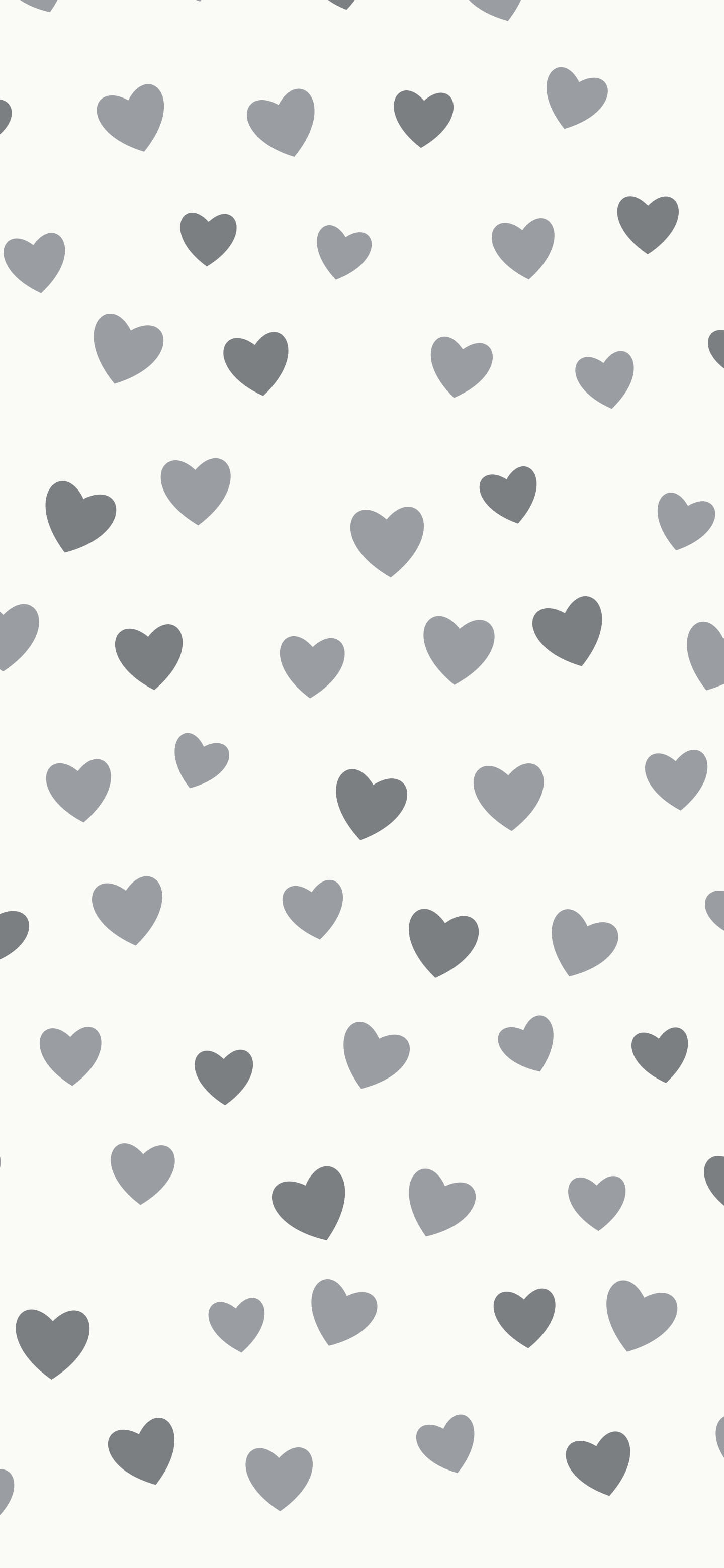 White and Gray Heart Pattern wallpaper for iPhone and Android