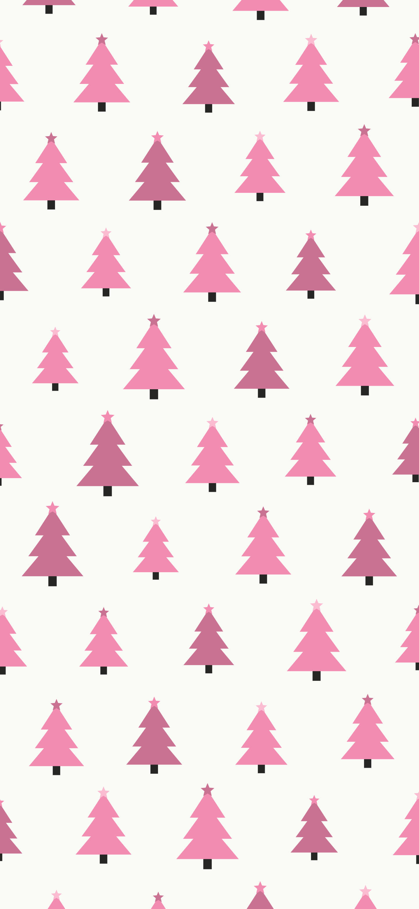 White and Pink Christmas Tree Pattern wallpaper for iPhone and Android