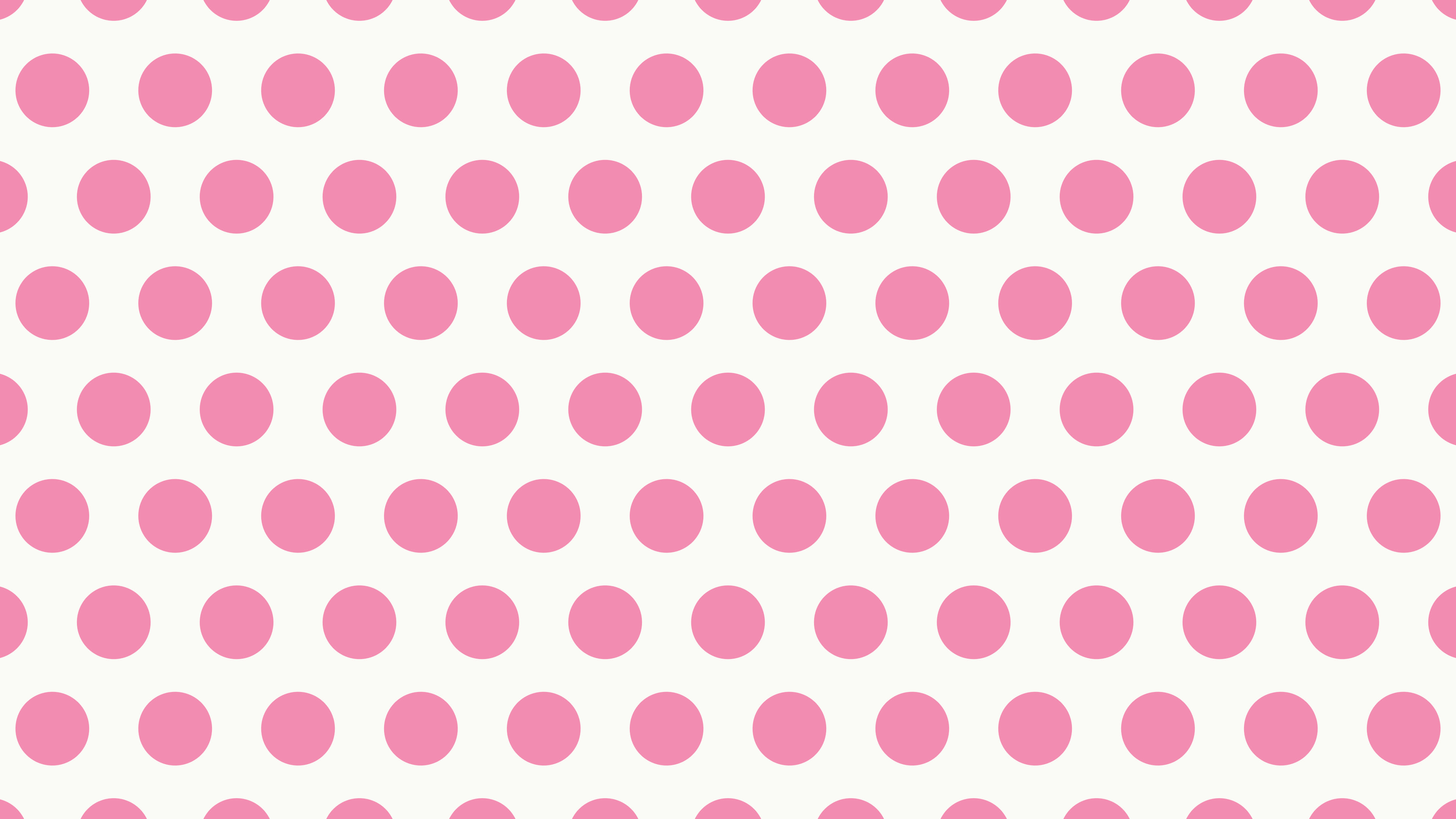 White and Pink Polka Dot desktop wallpaper in 4K