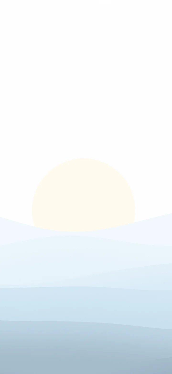 Winter Blue Minimalist Sunset Hills wallpaper for iPhone and Android
