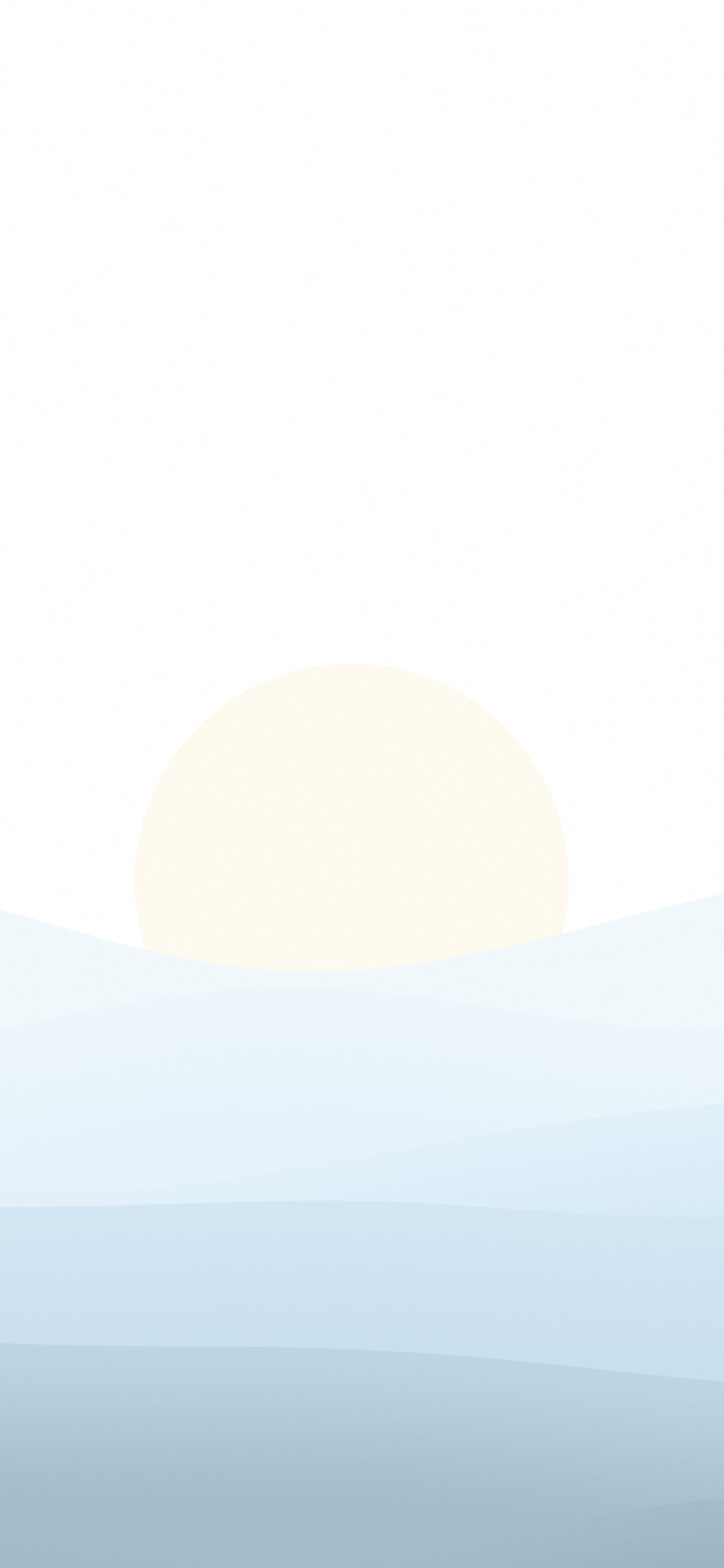 Winter Blue Minimalist Sunset Hills wallpaper for iPhone and Android