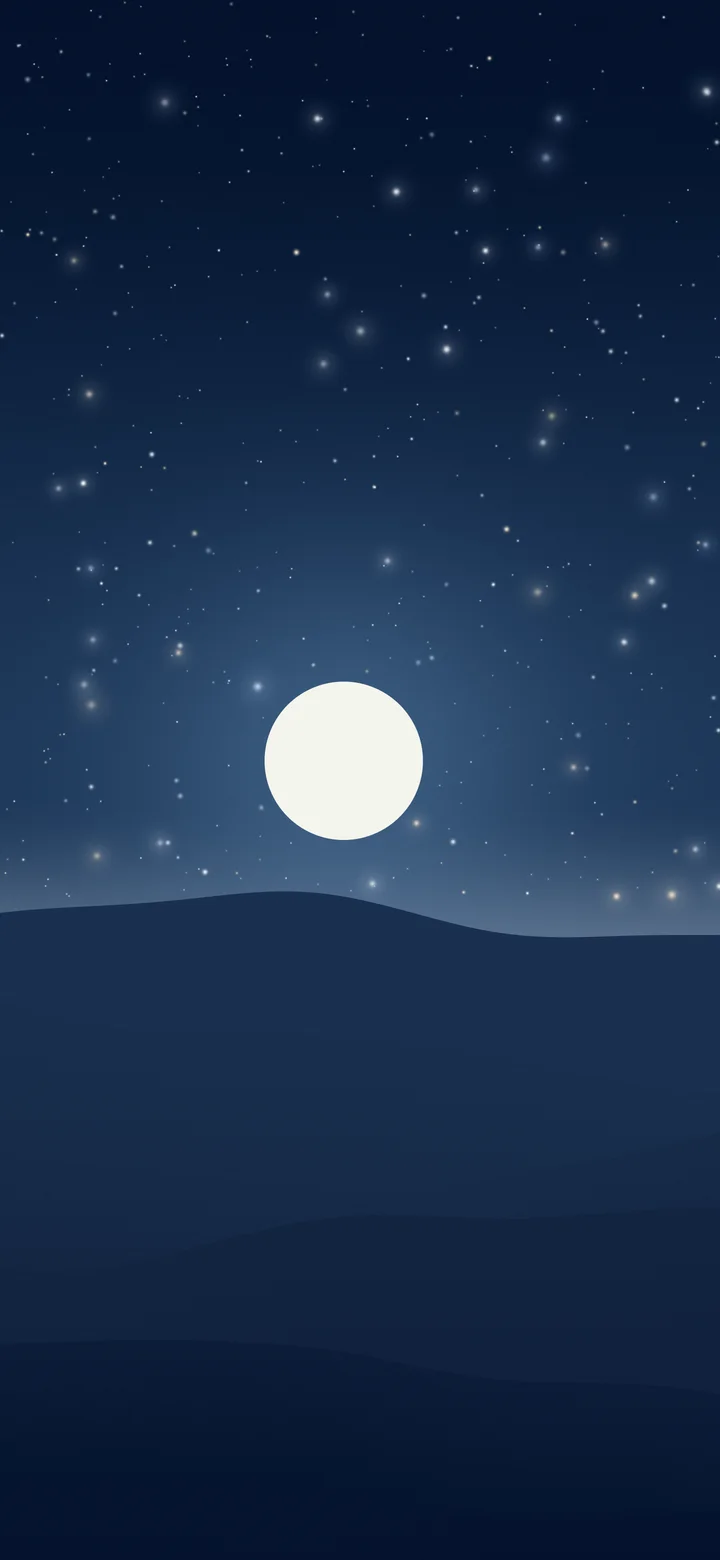 Winter Night Minimalist Desert Dunes wallpaper for iPhone and Android