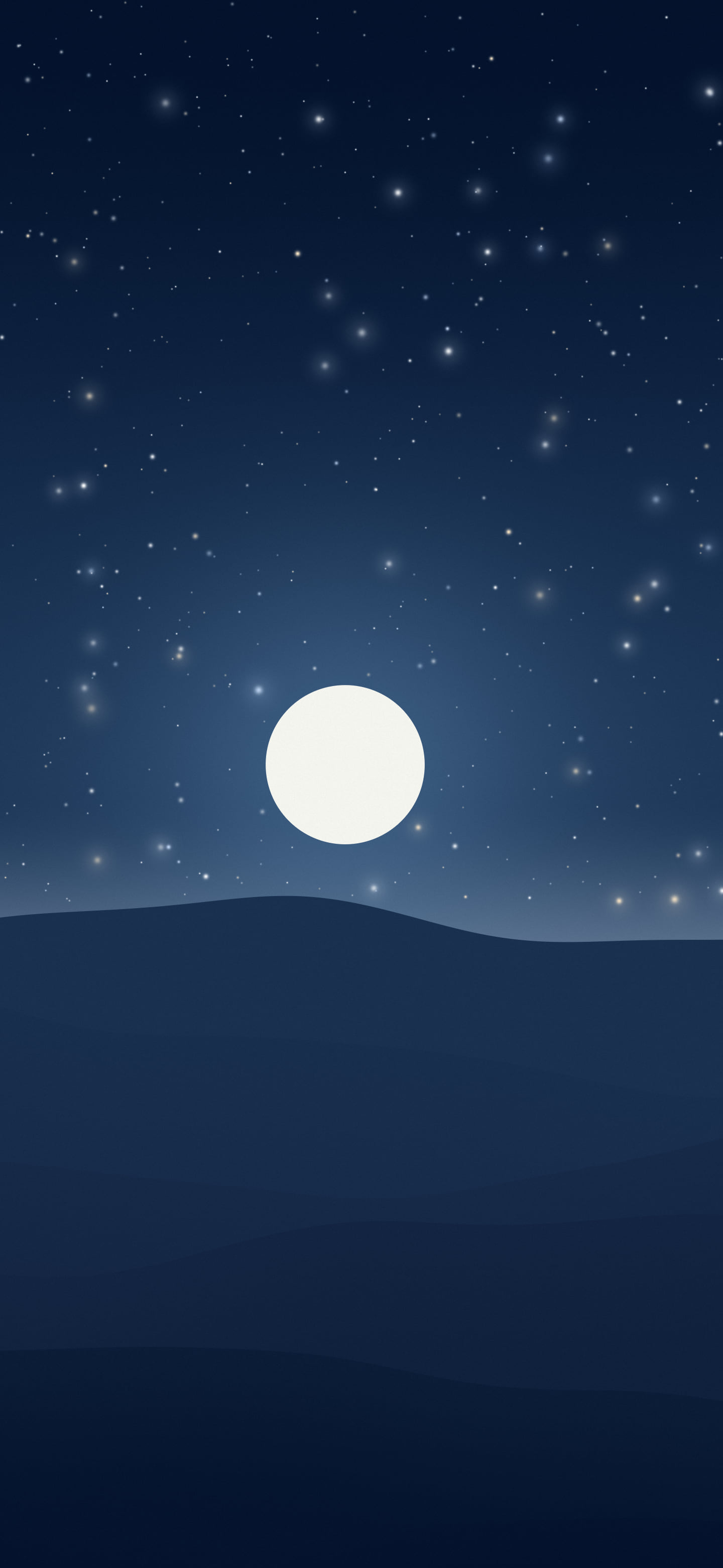 Winter Night Minimalist Desert Dunes wallpaper for iPhone and Android
