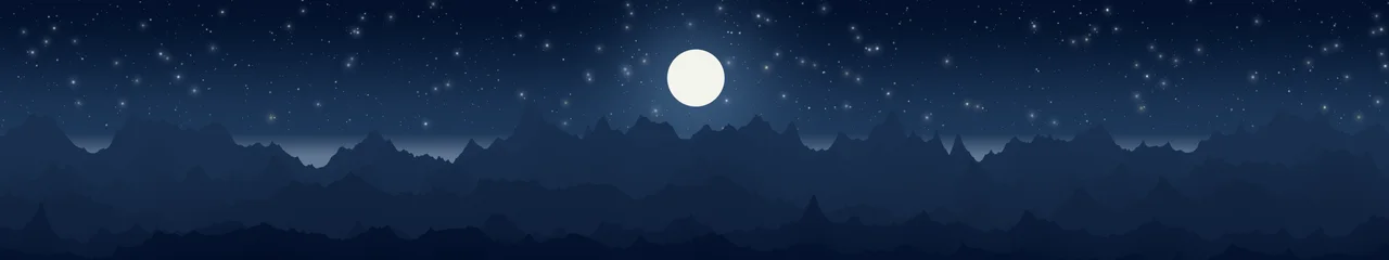 Winter Night Minimalist Mountain Landscape triple monitor wallpaper, 7680 × 1440