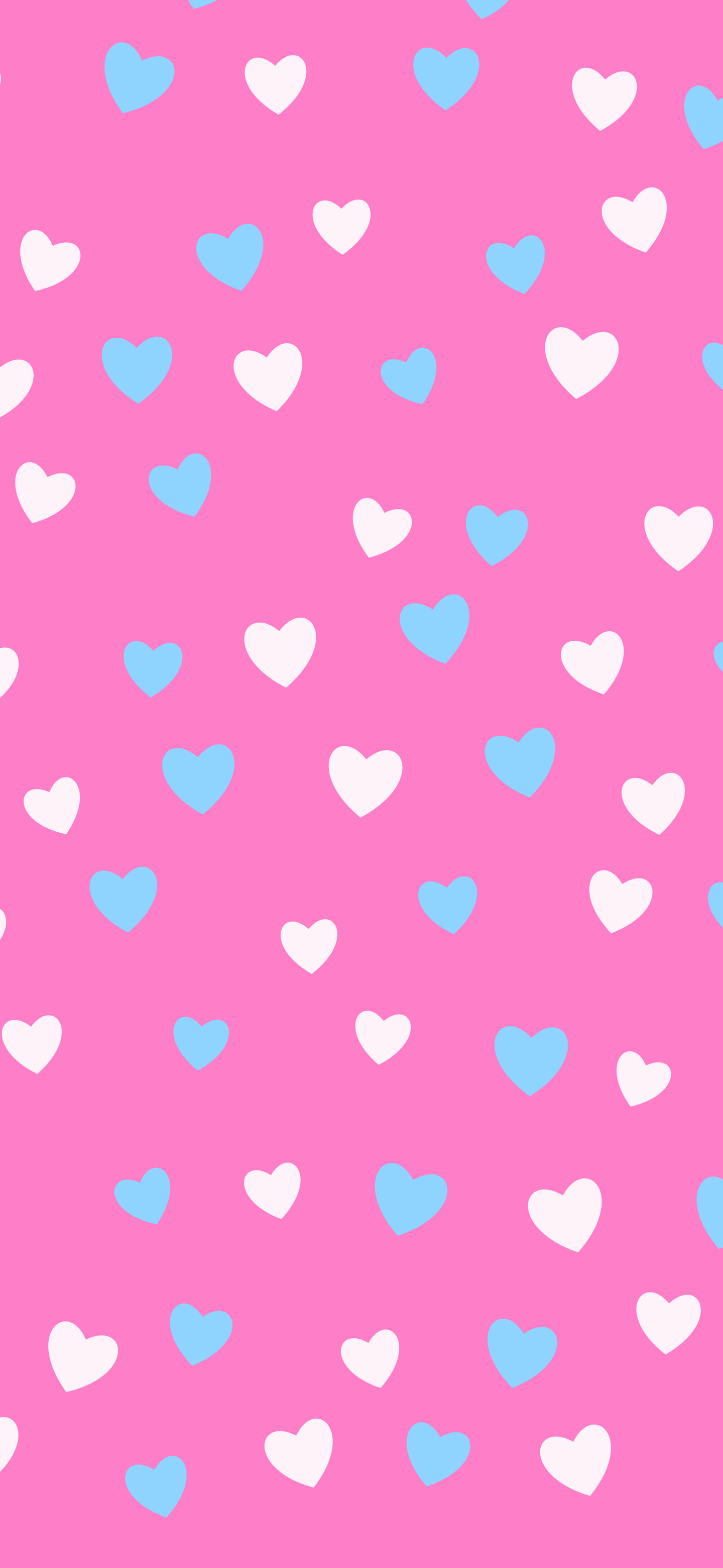 Y2K Pink and Blue Heart Pattern wallpaper for iPhone and Android