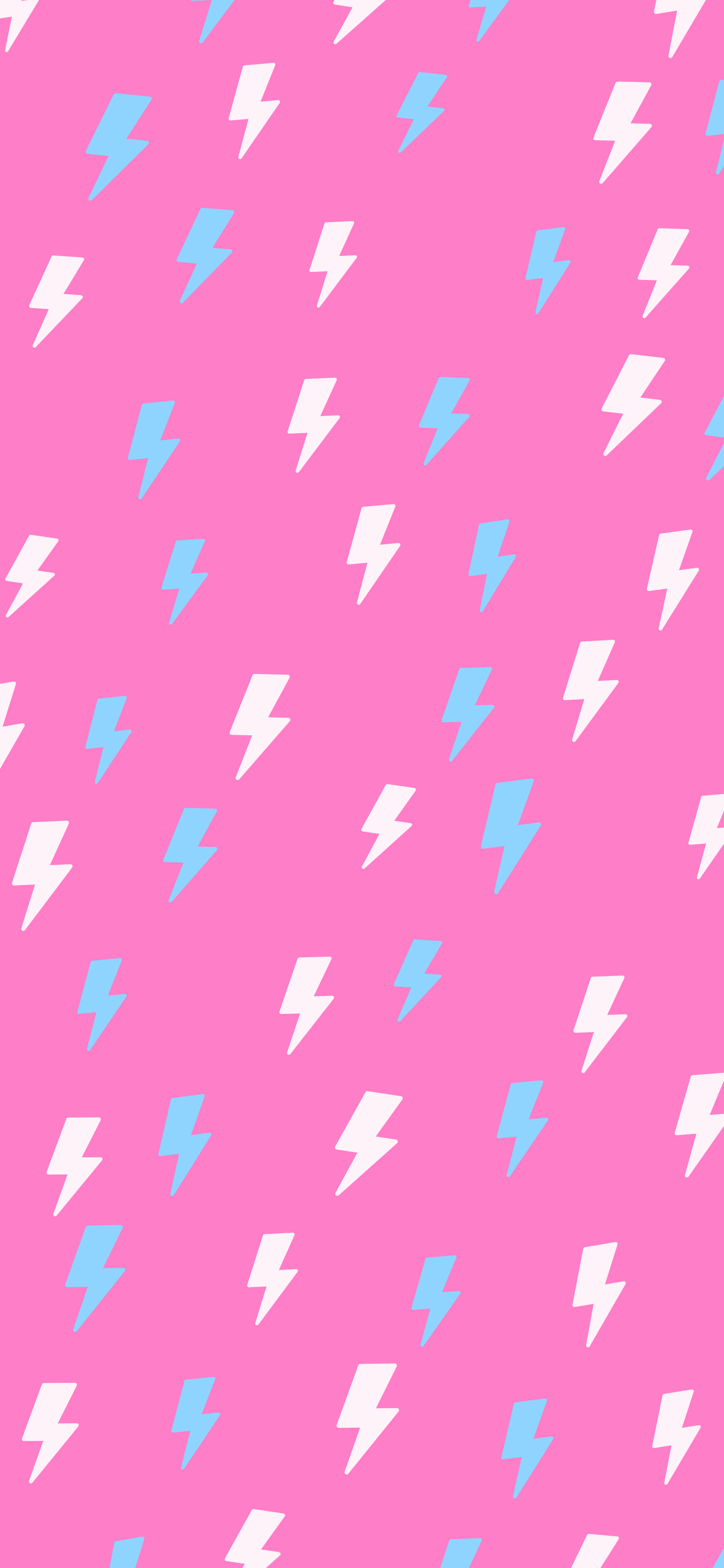 Y2K Pink and Blue Lightning Bolt Pattern wallpaper for iPhone and Android