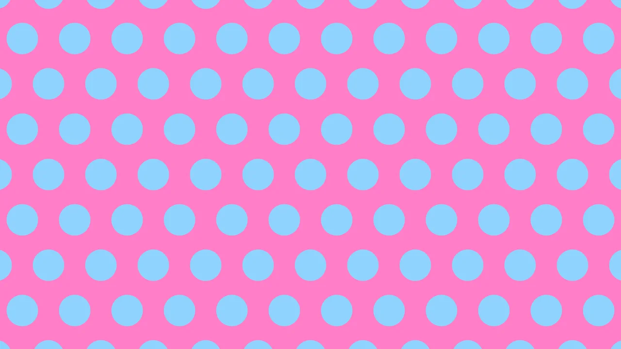 Y2K Pink and Blue Polka Dot desktop wallpaper in 4K