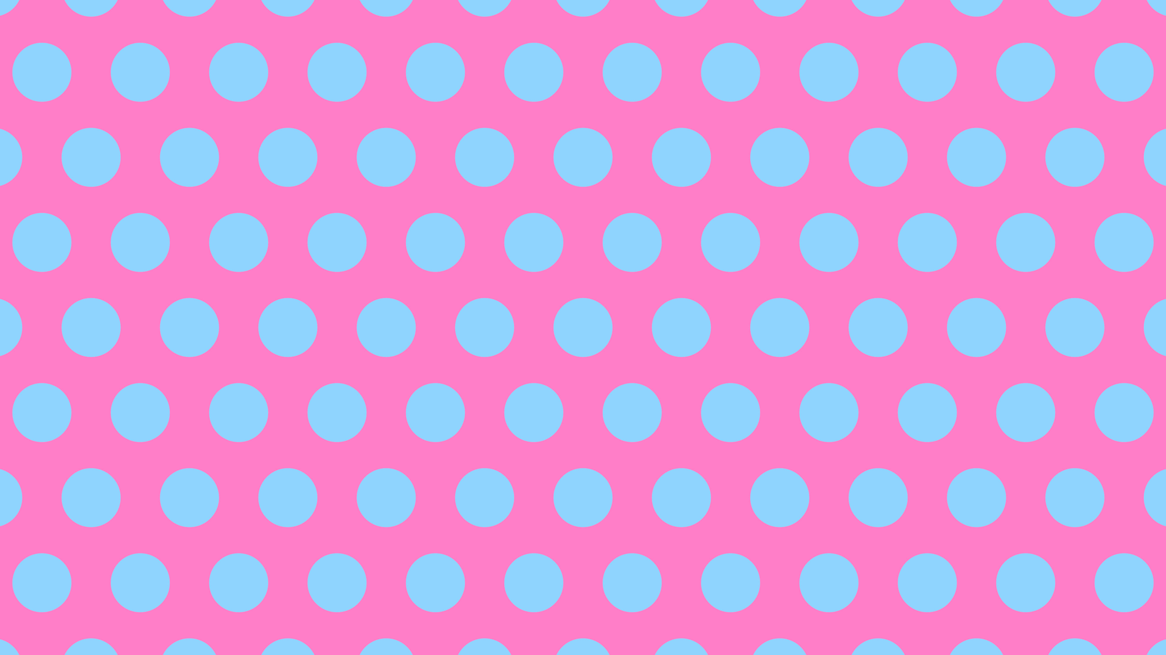 Y2K Pink and Blue Polka Dot desktop wallpaper in 4K