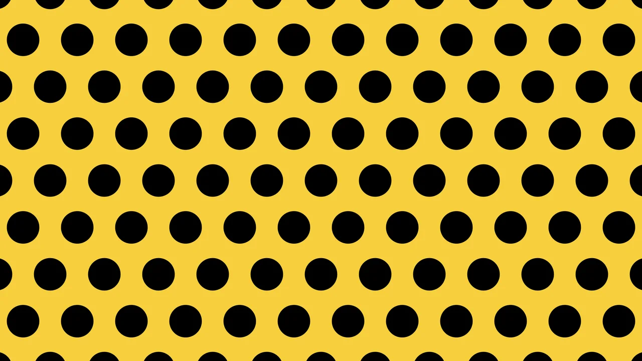 Yellow and Black Polka Dot desktop wallpaper in 4K