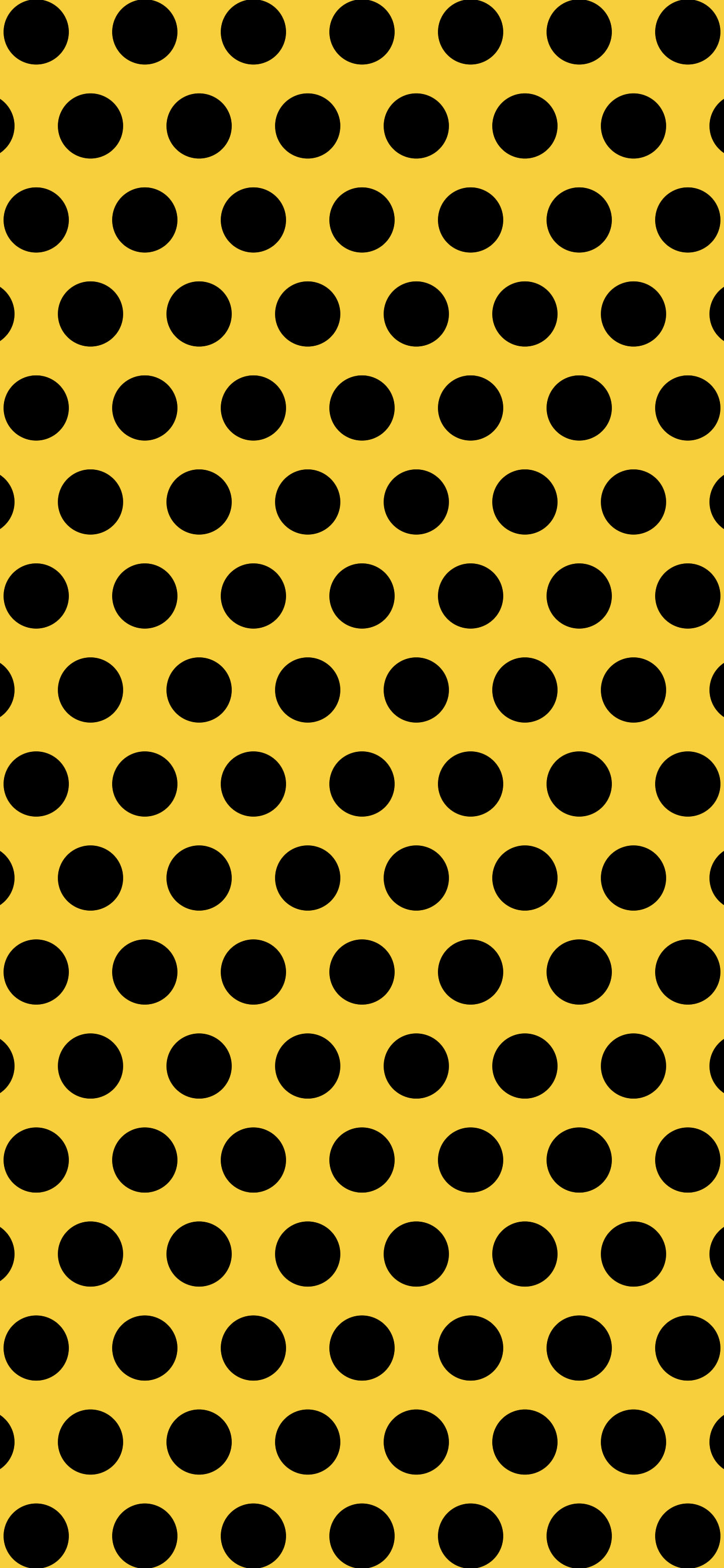 Yellow and Black Polka Dot wallpaper for iPhone and Android