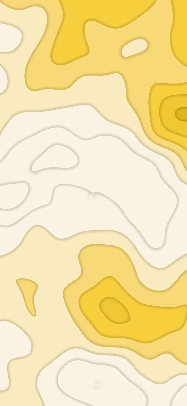 Yellow and Cream Layered Topographic wallpaper for iPhone and Android