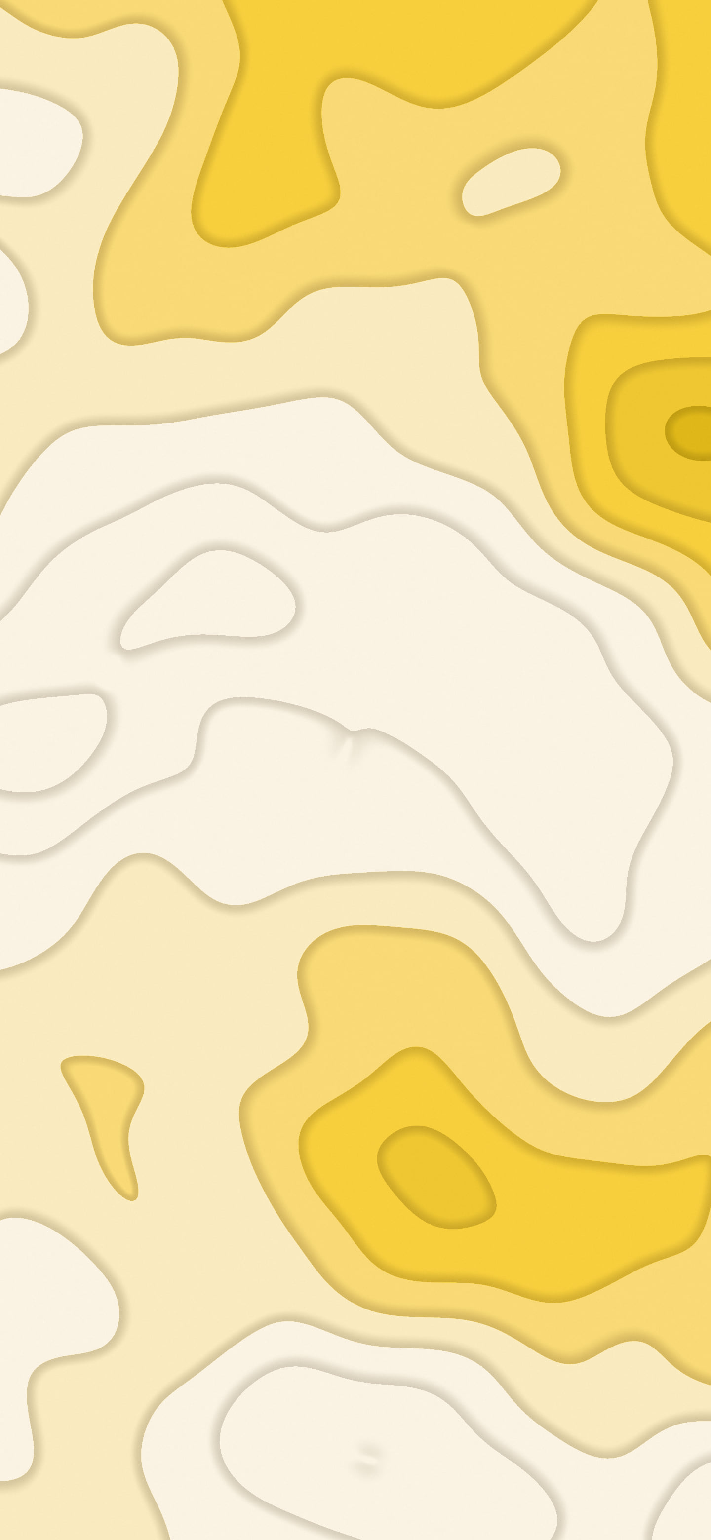 Yellow and Cream Layered Topographic wallpaper for iPhone and Android
