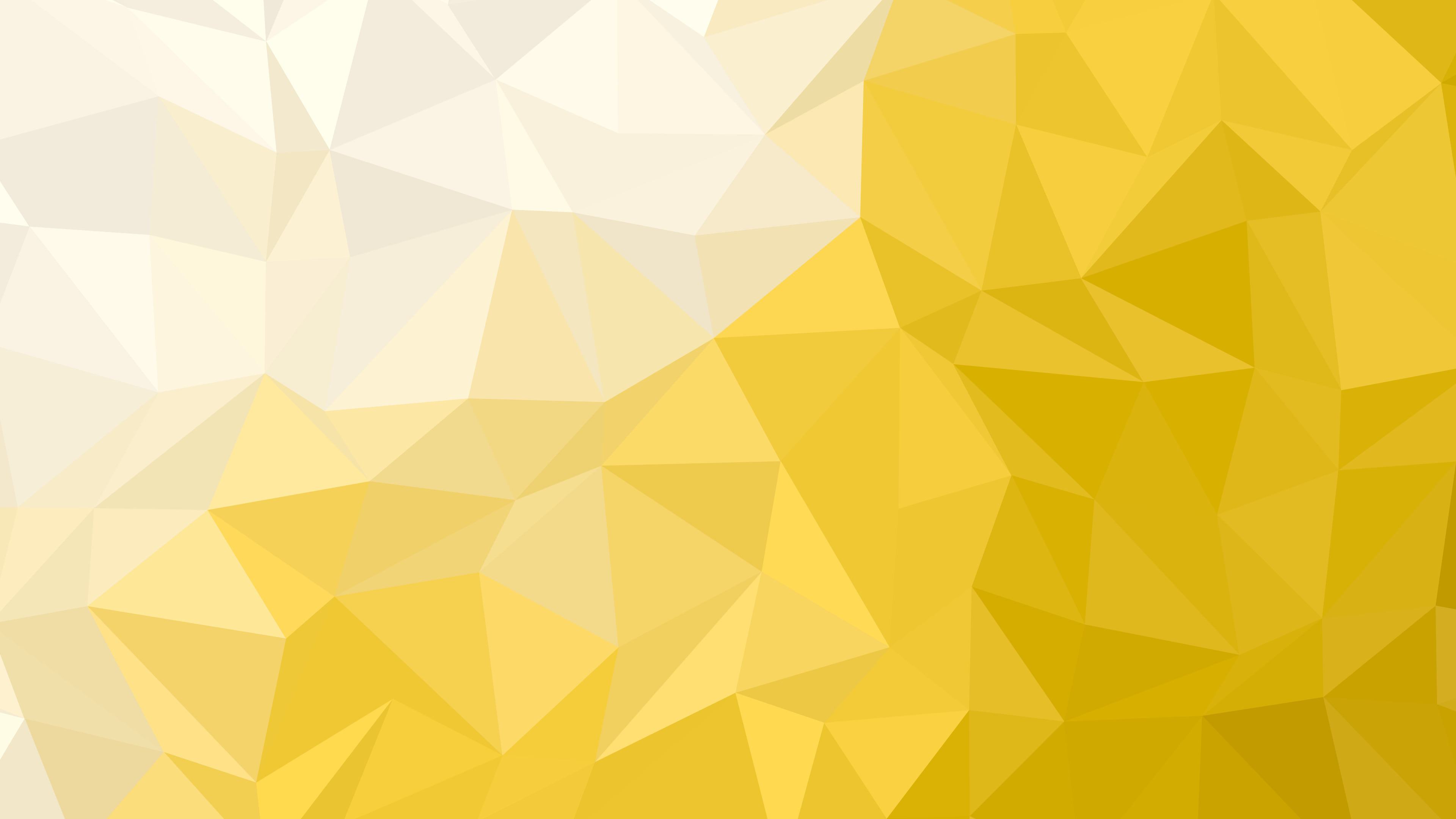 Yellow and Cream Low Poly desktop wallpaper in 4K