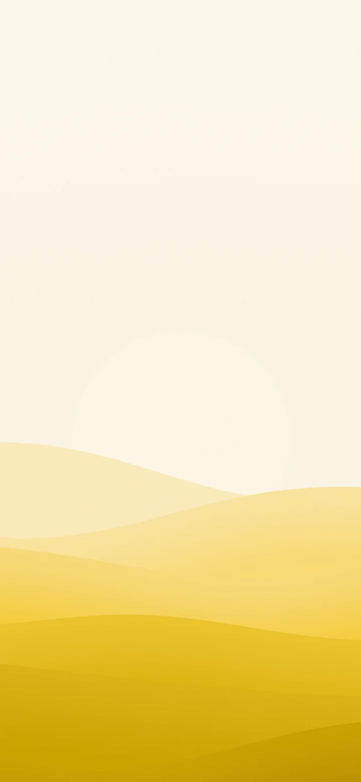 Yellow and Cream Minimalist Sunset Hills wallpaper for iPhone and Android