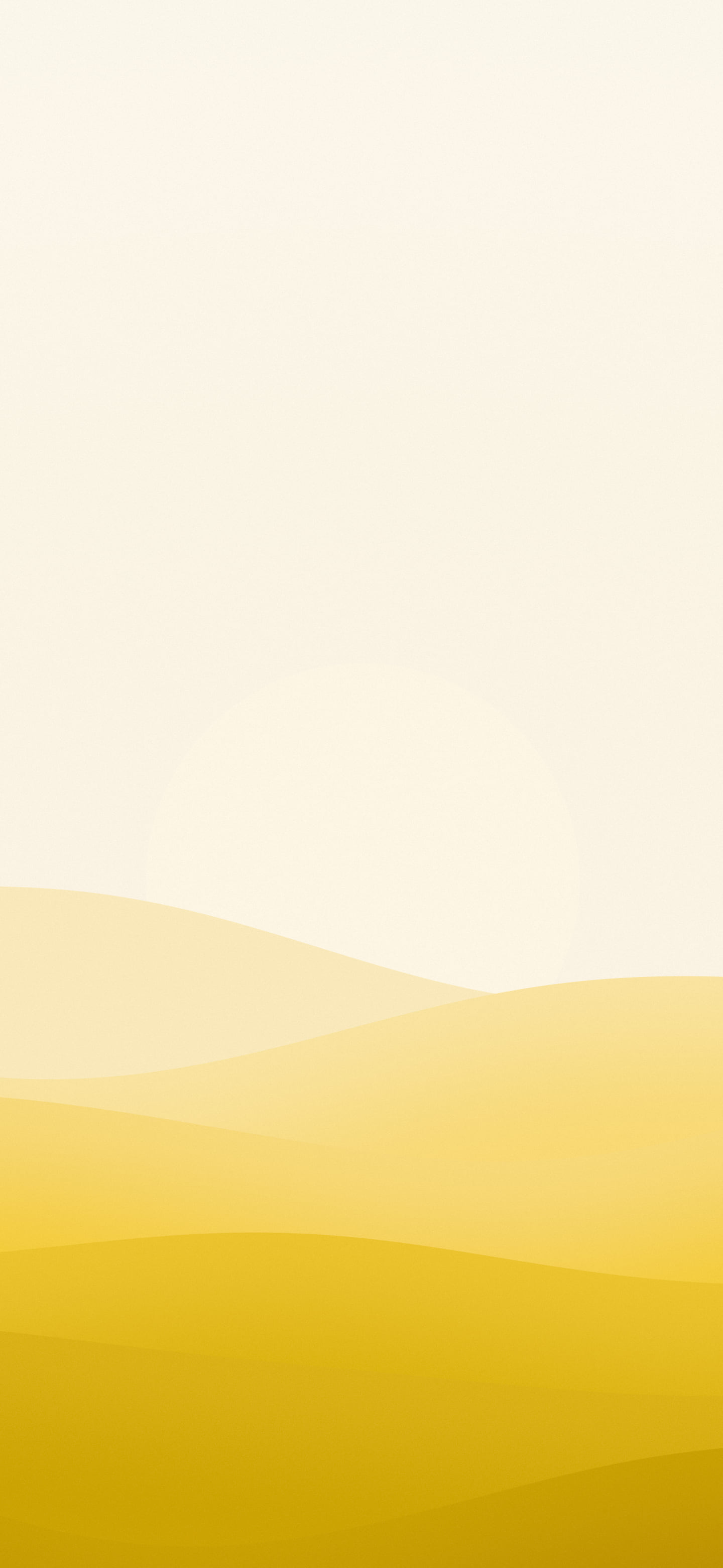 Yellow and Cream Minimalist Sunset Hills wallpaper for iPhone and Android