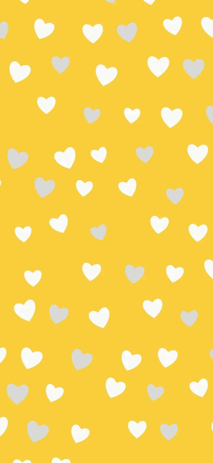 Yellow and White Heart Pattern wallpaper for iPhone and Android