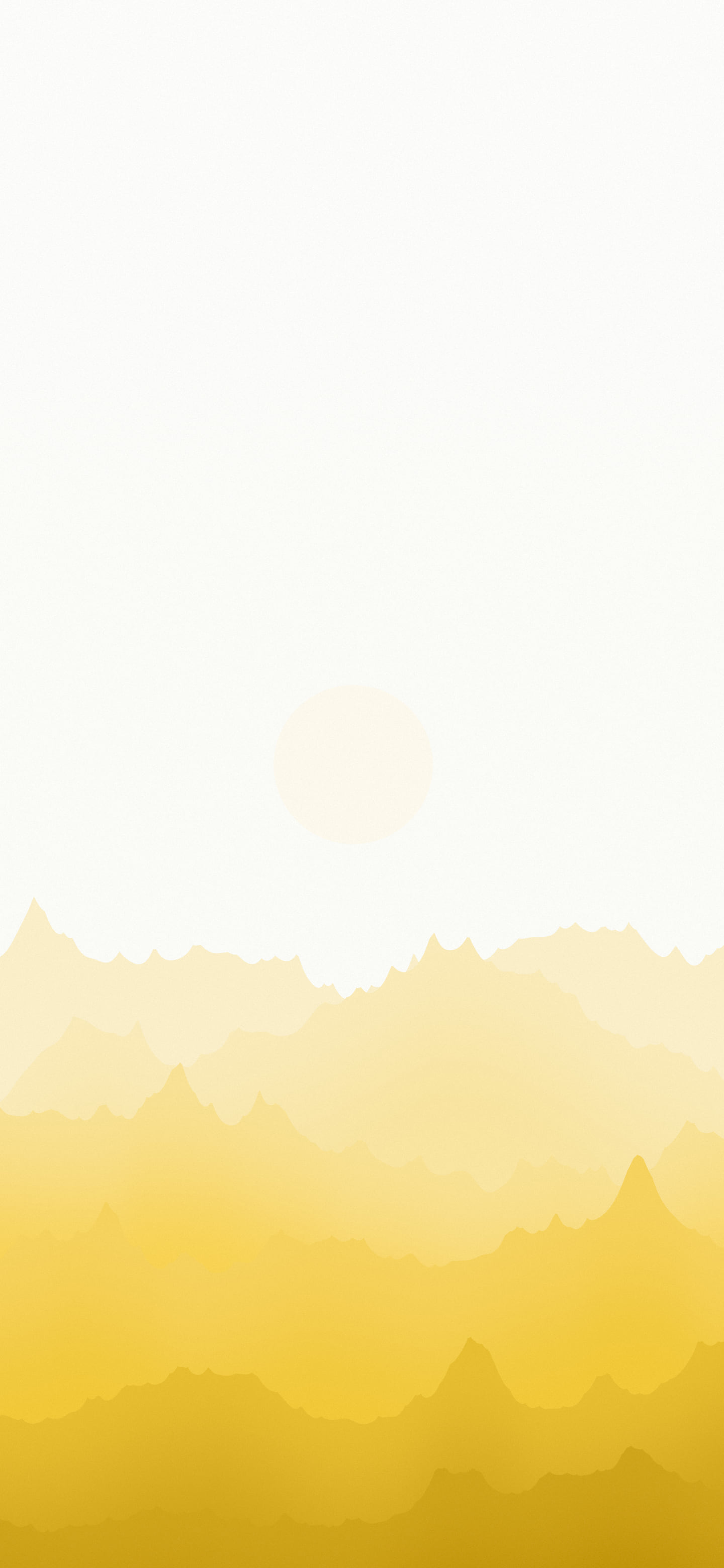 Yellow and White Minimalist Mountain Landscape wallpaper for iPhone and Android